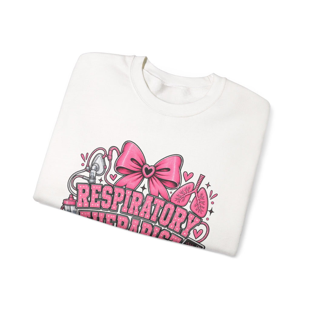 Respiratory Therapist Student Crewneck Sweatshirt — Pink Medical School Gift