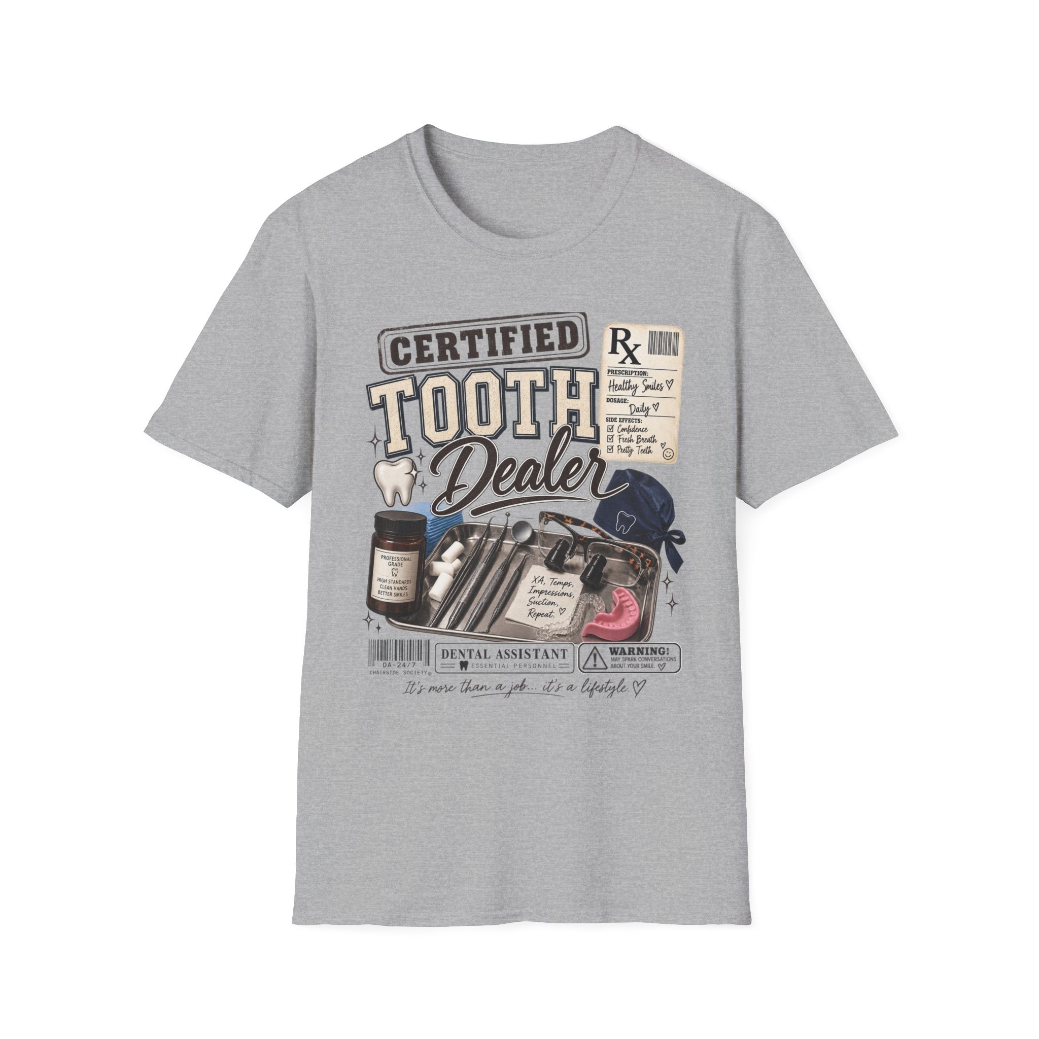Certified Tooth Dealer T-Shirt — Funny Dental Hygienist/Assistant Tee