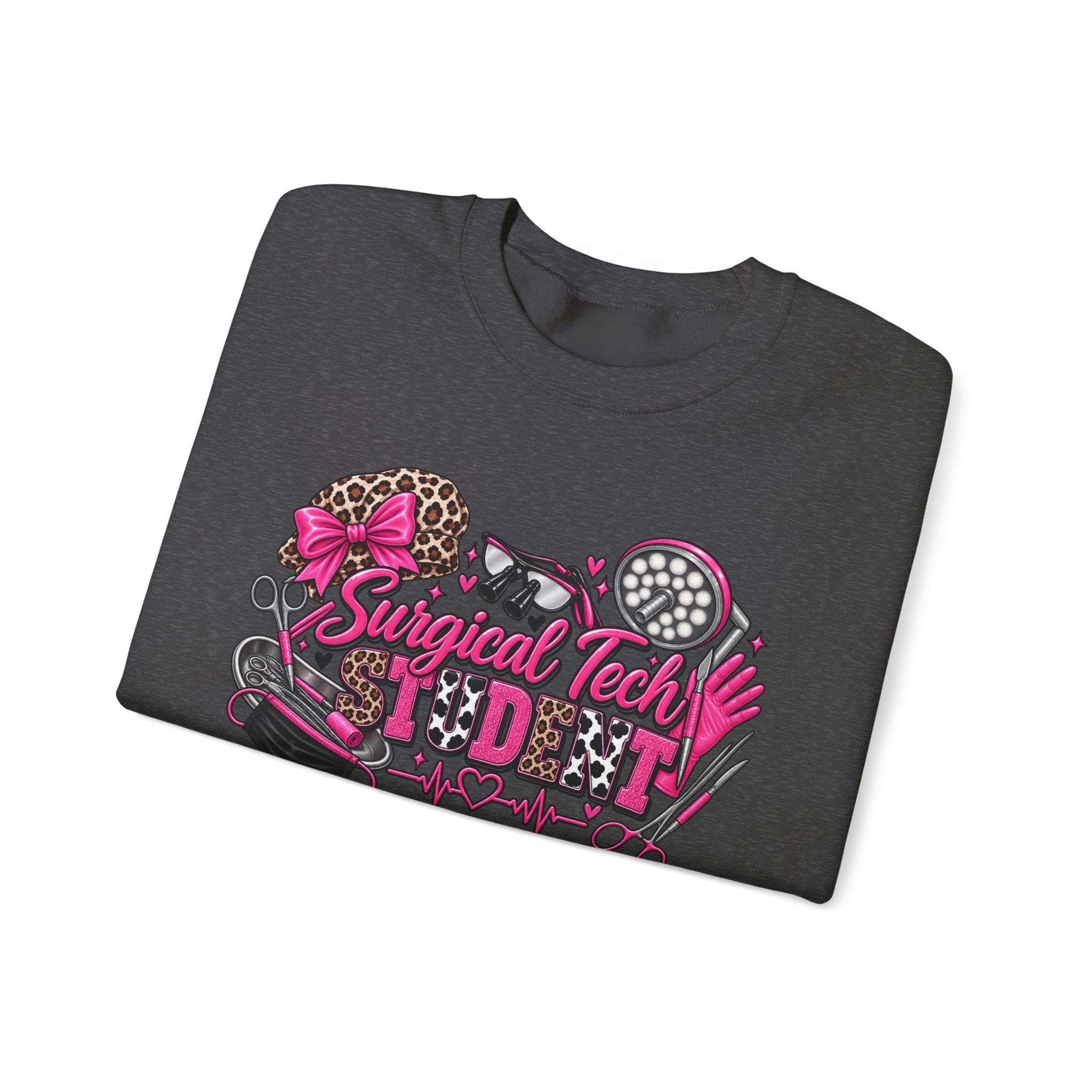 Surgical Tech Student cheetah Crewneck Sweatshirt