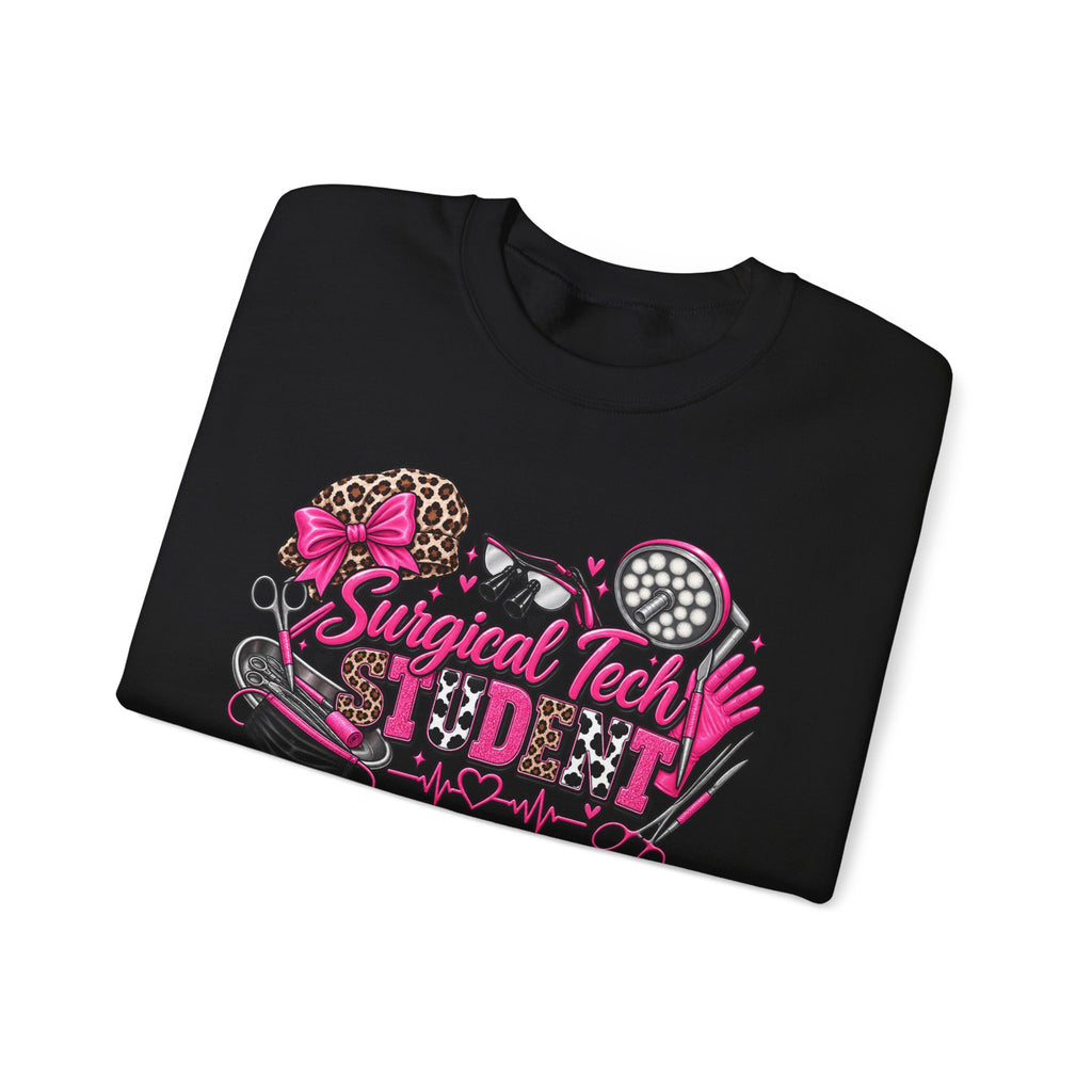 Surgical Tech Student cheetah Crewneck Sweatshirt