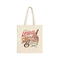 Mom Life Tote Bag - "A Little Lip Gloss & A Lot of Mom Life" Canvas Grocery/Beach Bag
