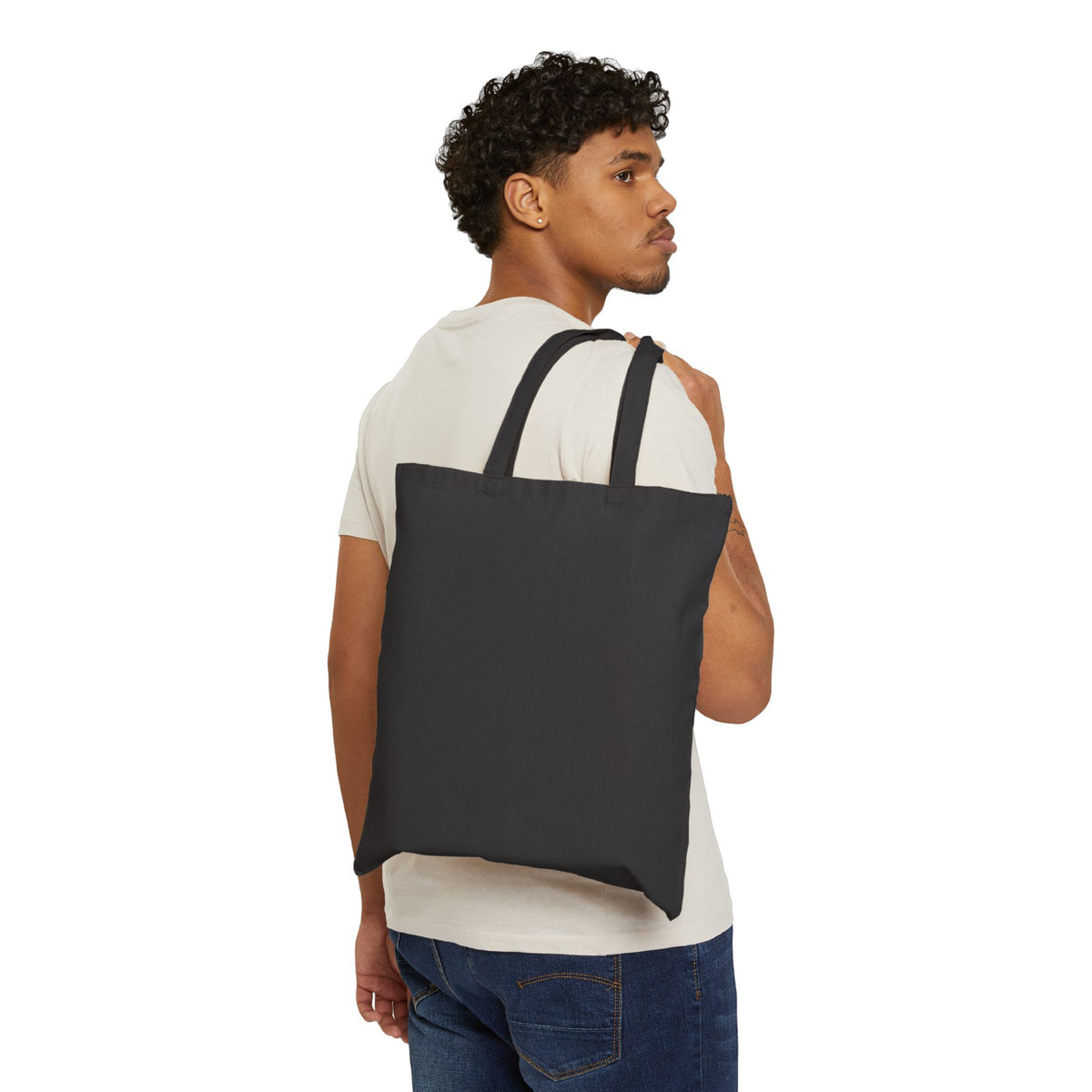 Mom Life Tote Bag - "A Little Lip Gloss & A Lot of Mom Life" Canvas Grocery/Beach Bag