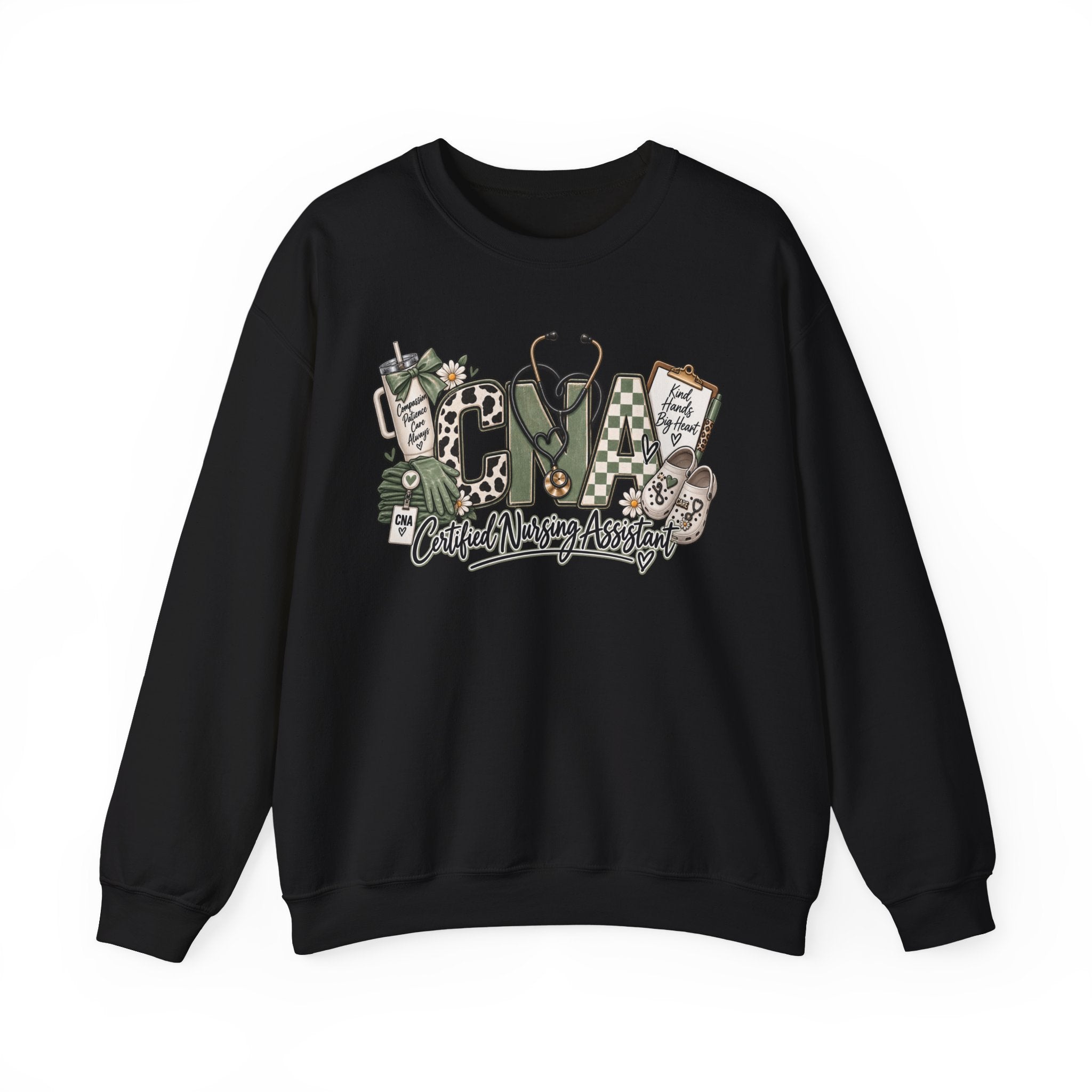 Certified Nurse Assistant Crewneck Sweatshirt — "Certified Nursing Assistant" Graphic Pullover