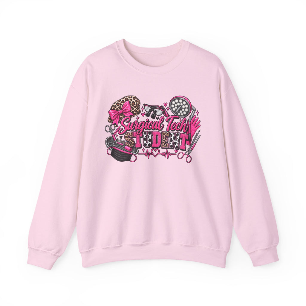 Surgical Tech Student cheetah Crewneck Sweatshirt