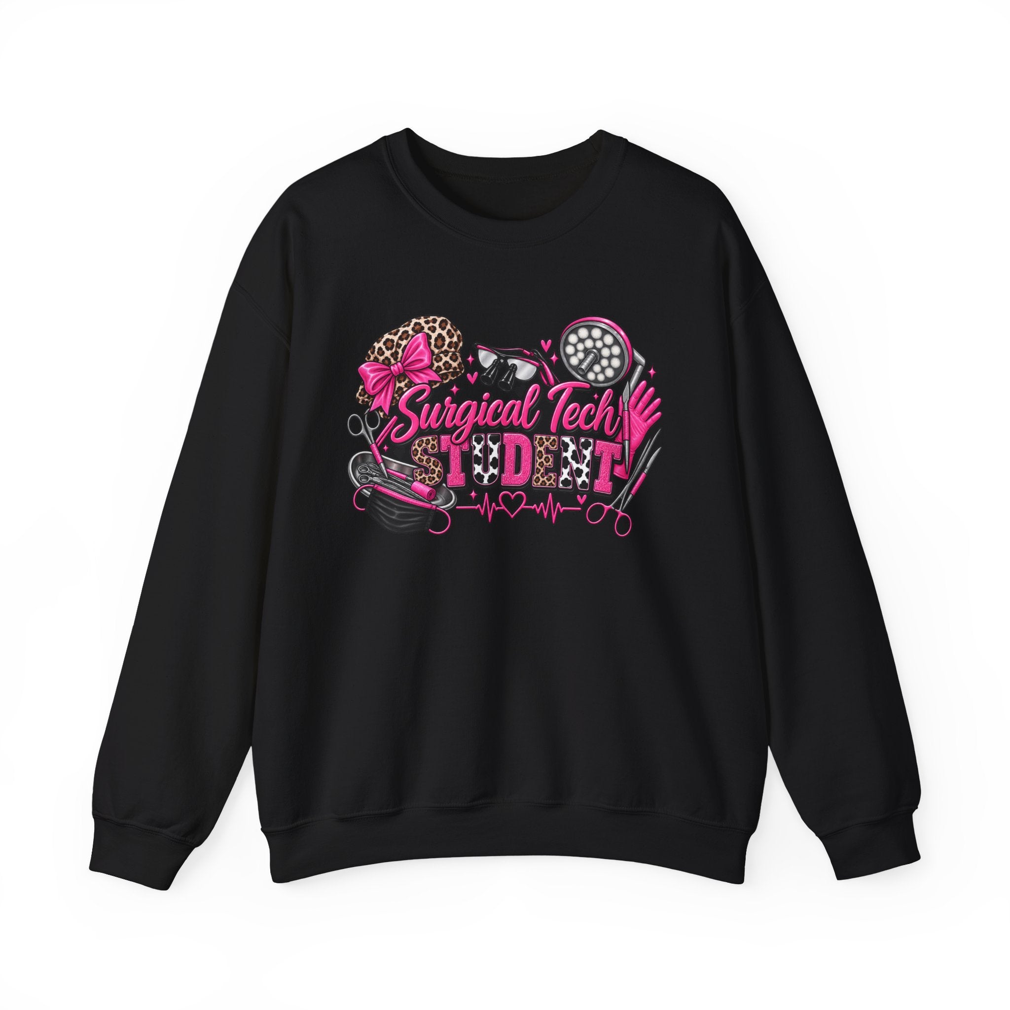 Surgical Tech Student cheetah Crewneck Sweatshirt
