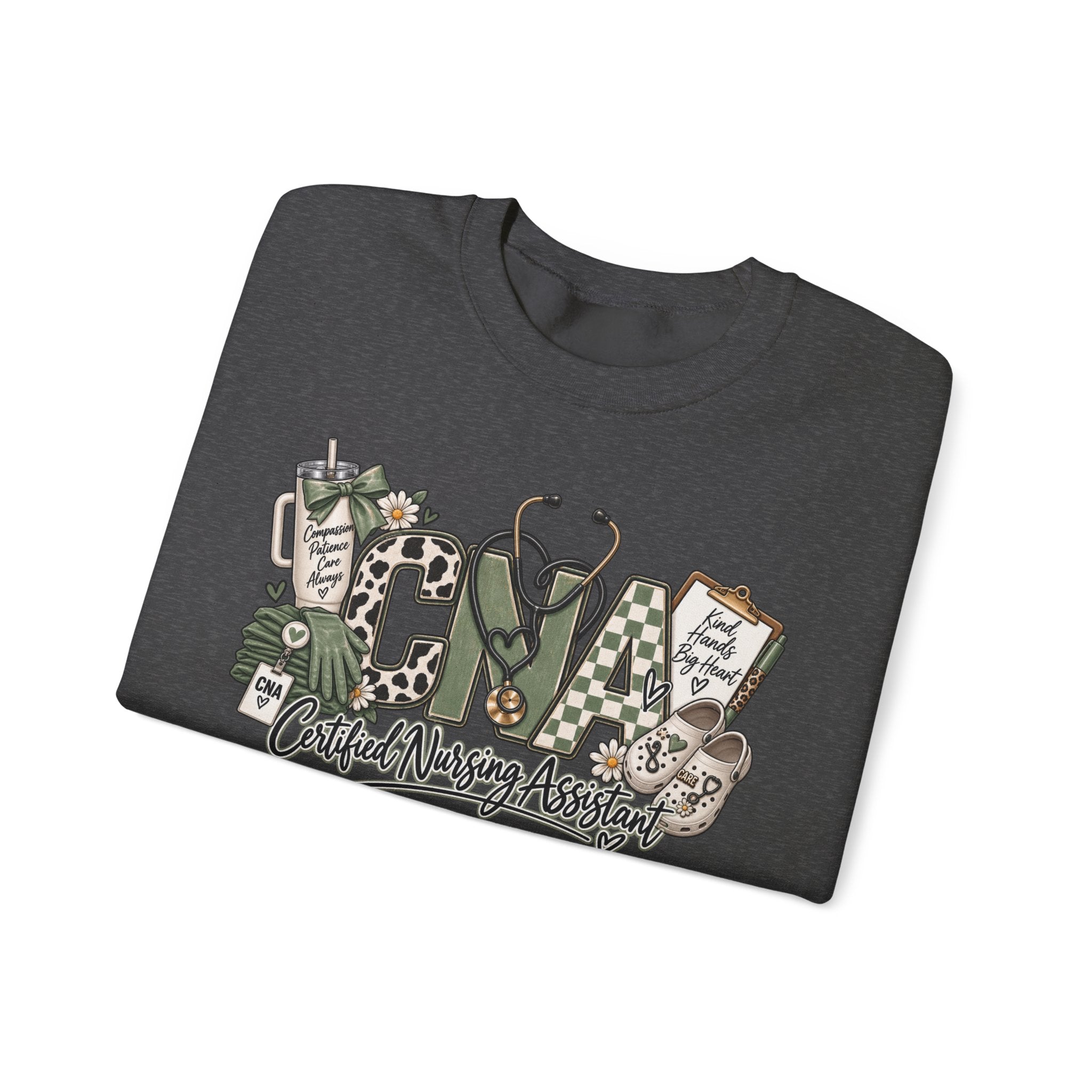 Certified Nurse Assistant Crewneck Sweatshirt — "Certified Nursing Assistant" Graphic Pullover
