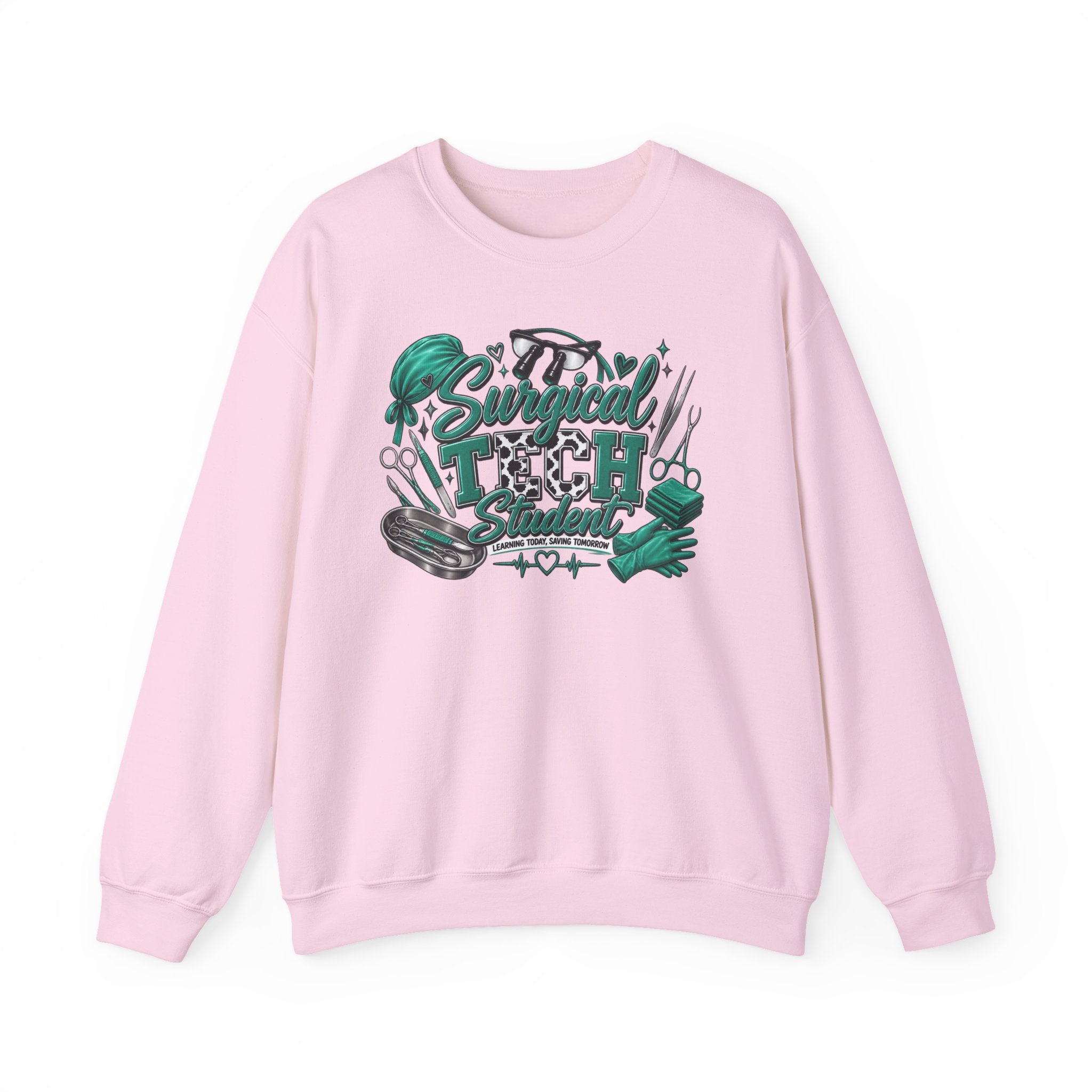 Clinical Support Crewneck Sweatshirt — "Pray Patient, Pray Clinical Support" Pink Ribbon Design