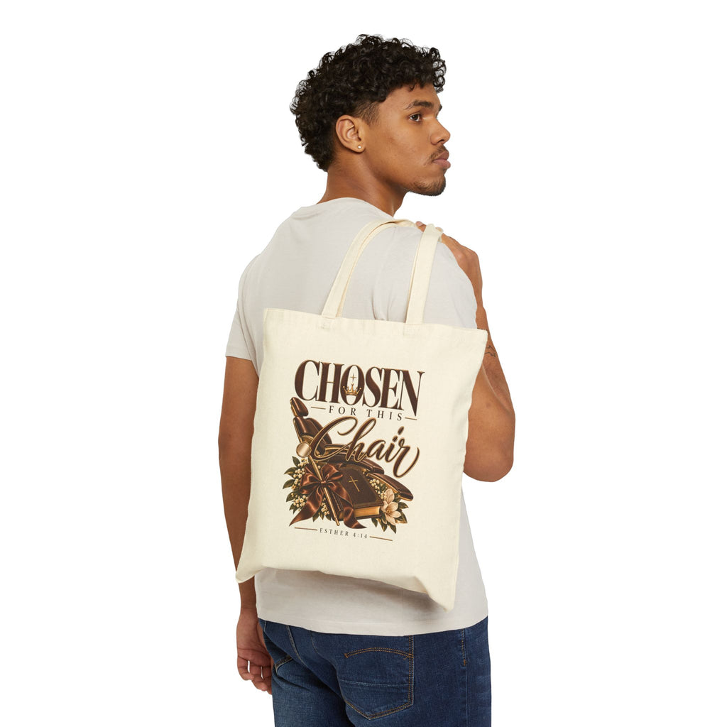 Tote Bag — "Chosen for This Chair" Vintage Floral Canvas Tote