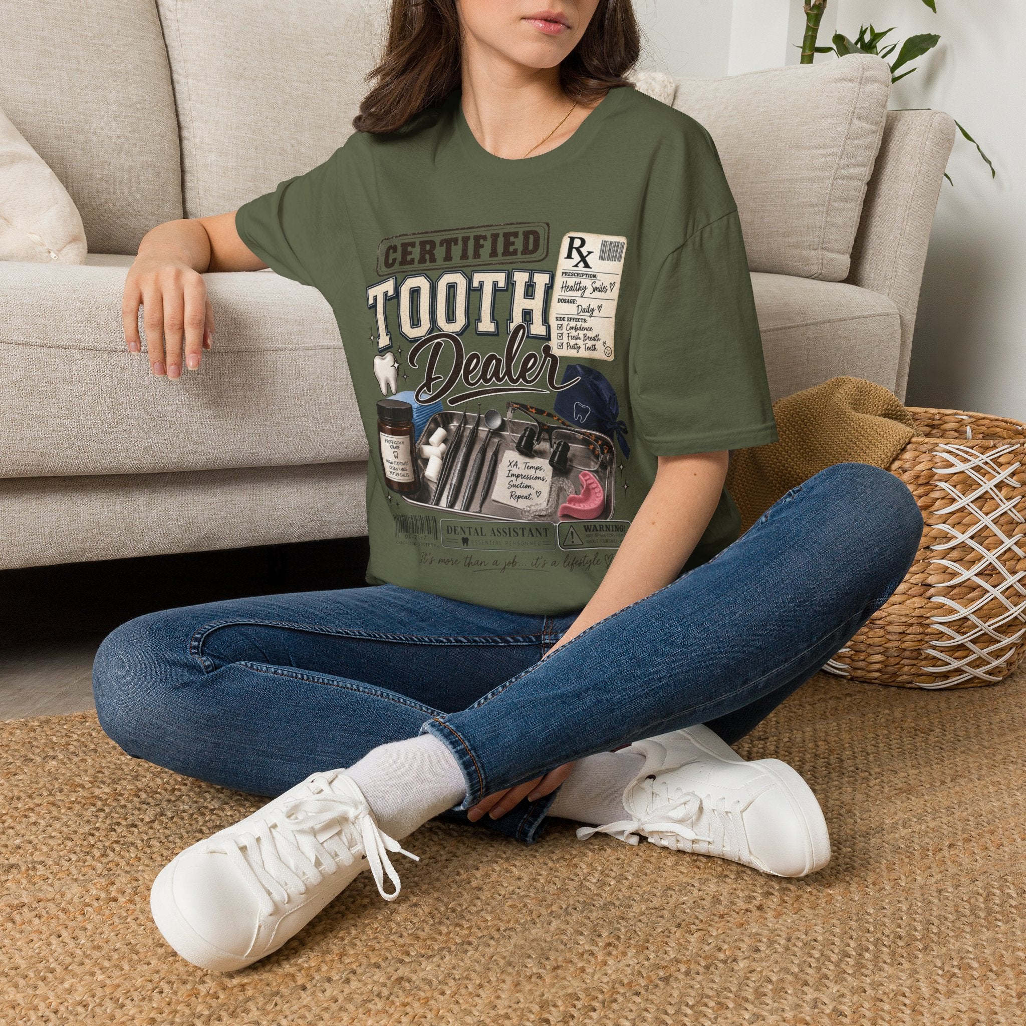Certified Tooth Dealer T-Shirt — Funny Dental Hygienist/Assistant Tee