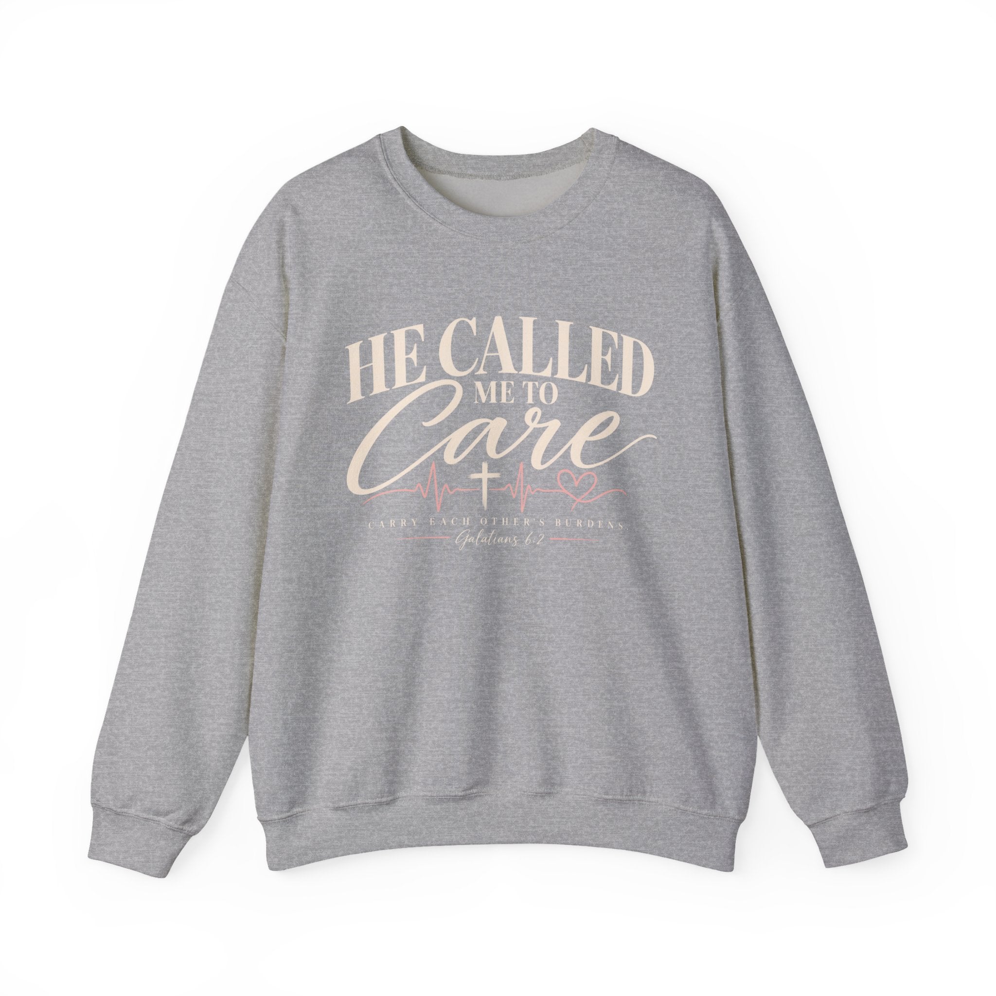 He Called Me to Care Sweatshirt — Christian Nurse Healthcare Crewneck