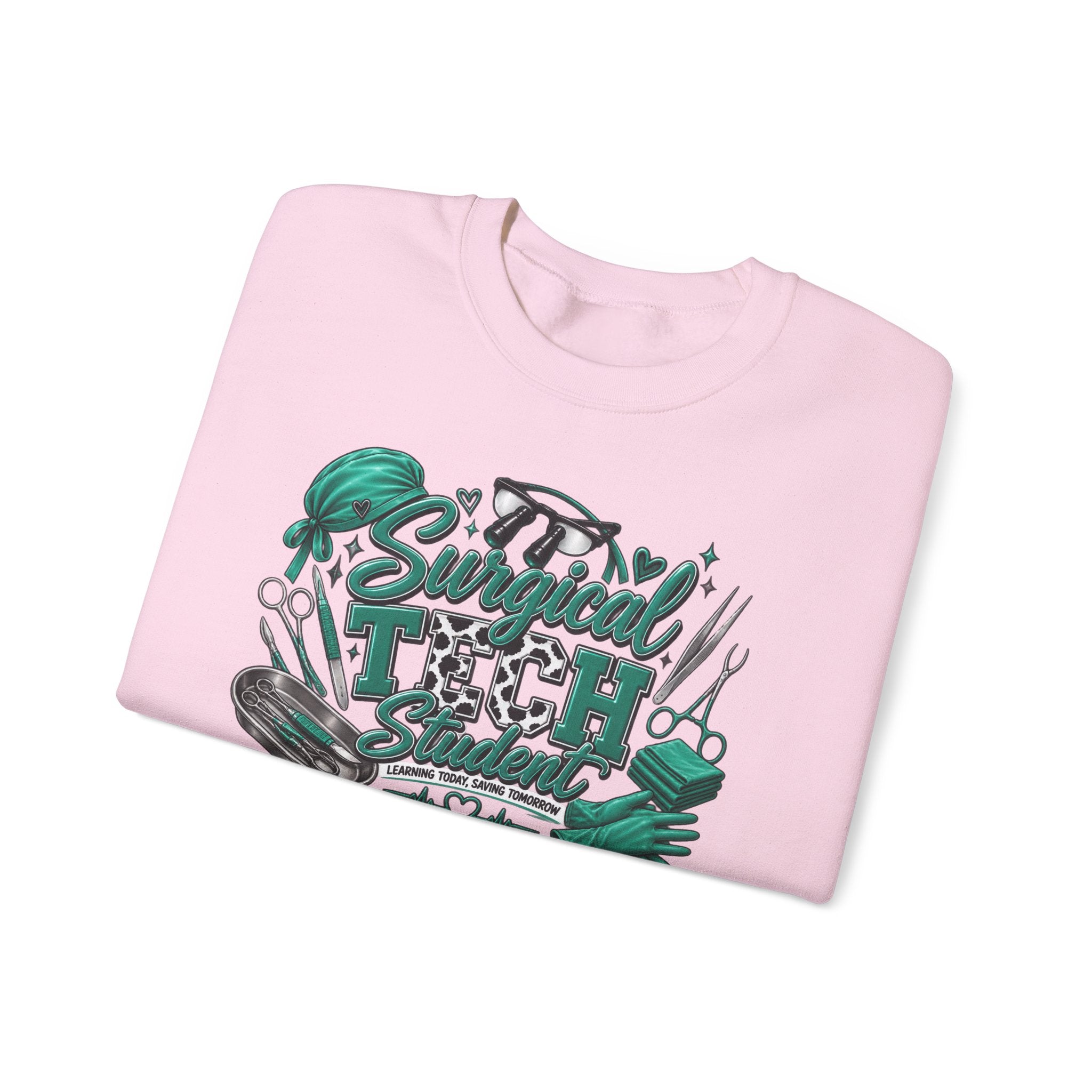 Clinical Support Crewneck Sweatshirt — "Pray Patient, Pray Clinical Support" Pink Ribbon Design