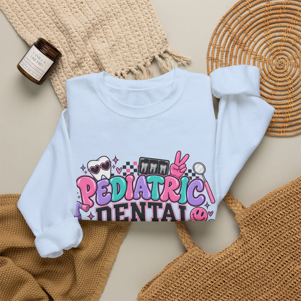 Pediatric Dental Assistant Sweatshirt — Cute Colorful Dental Crewneck