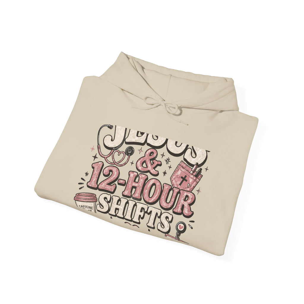 Hoodie: Nurses & 12-Hour Shifts Graphic Pullover
