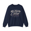 He Called Me to Care Crewneck Sweatshirt — Nurse & Healthcare Heartbeat Pullover
