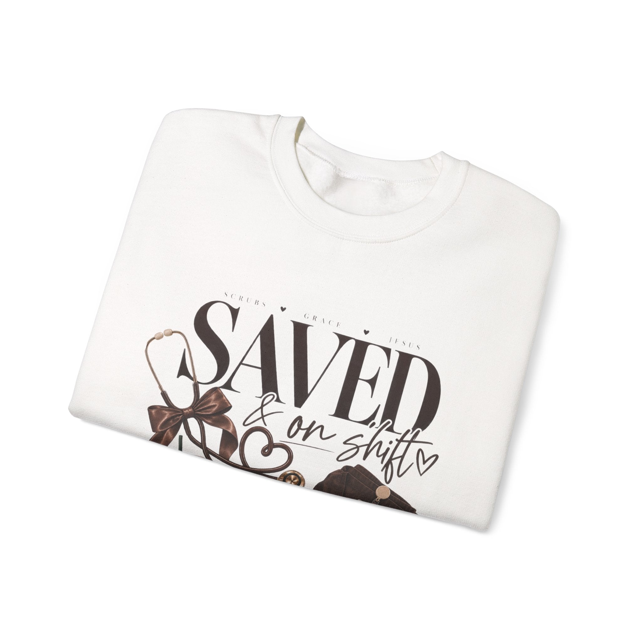 Saved On Shifts Crewneck Sweatshirt — Nurse & Healthcare Worker Gift