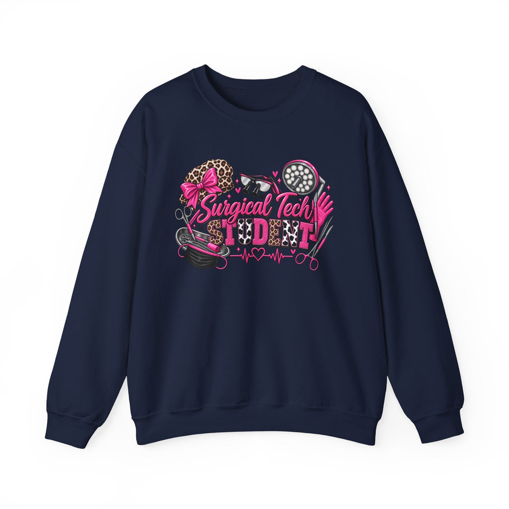 Surgical Tech Student cheetah Crewneck Sweatshirt
