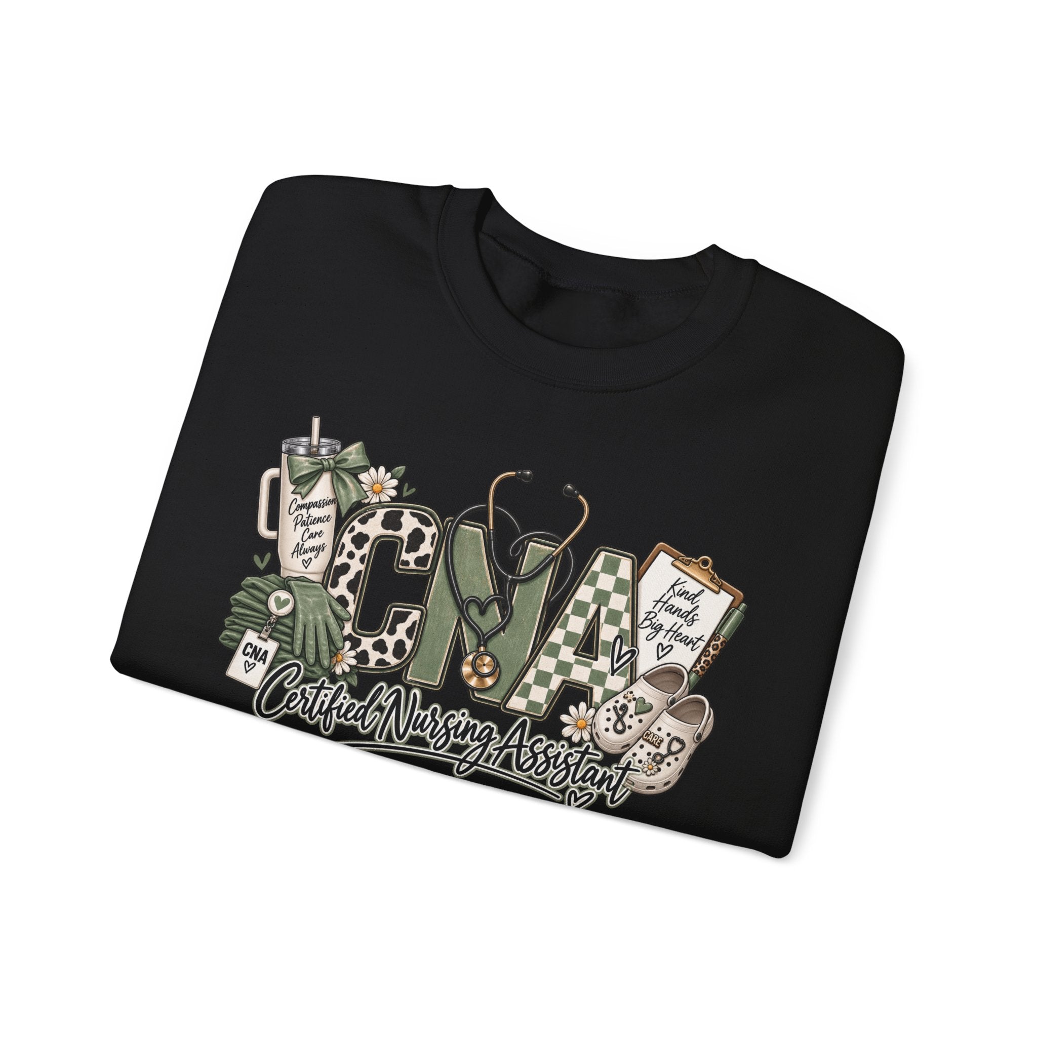Certified Nurse Assistant Crewneck Sweatshirt — "Certified Nursing Assistant" Graphic Pullover