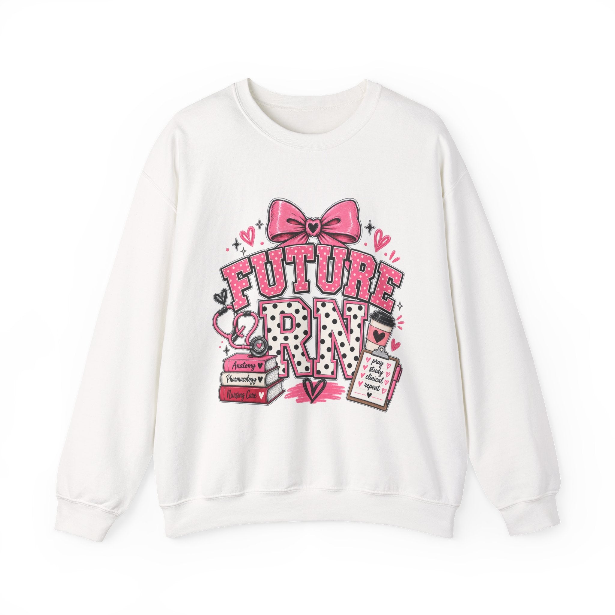 Future RN Sweatshirt — Cute Pink Nursing Student Crewneck