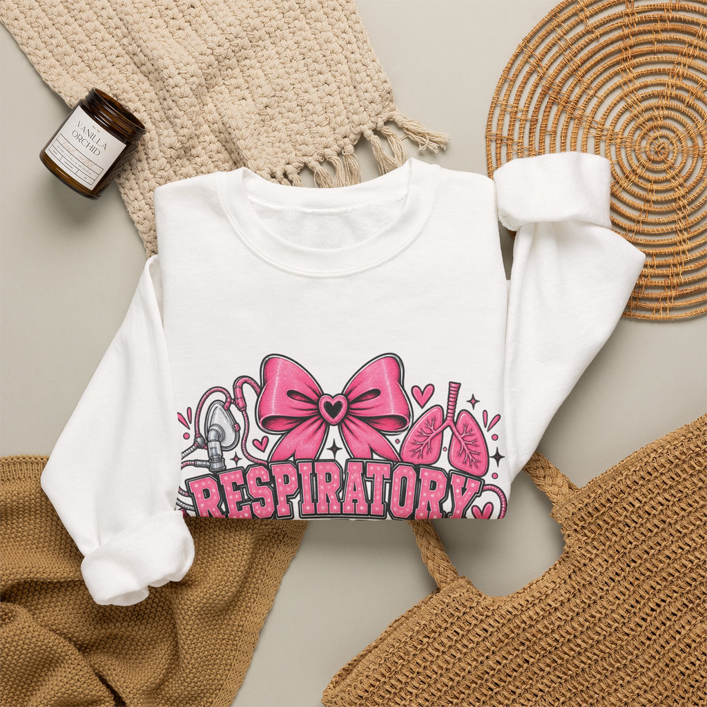 Respiratory Therapist Student Crewneck Sweatshirt — Pink Medical School Gift