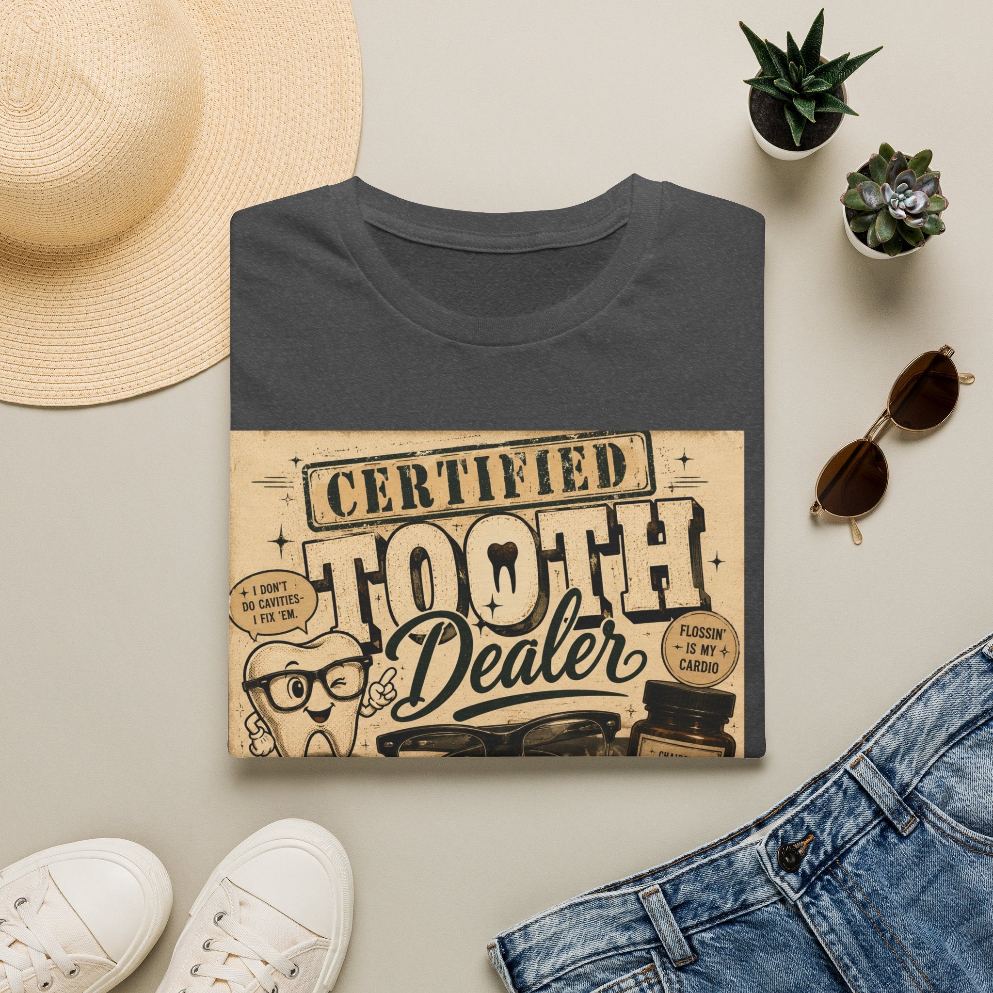 Certified Tooth Dealer T-Shirt — Funny Dental Hygienist Dentist Gift