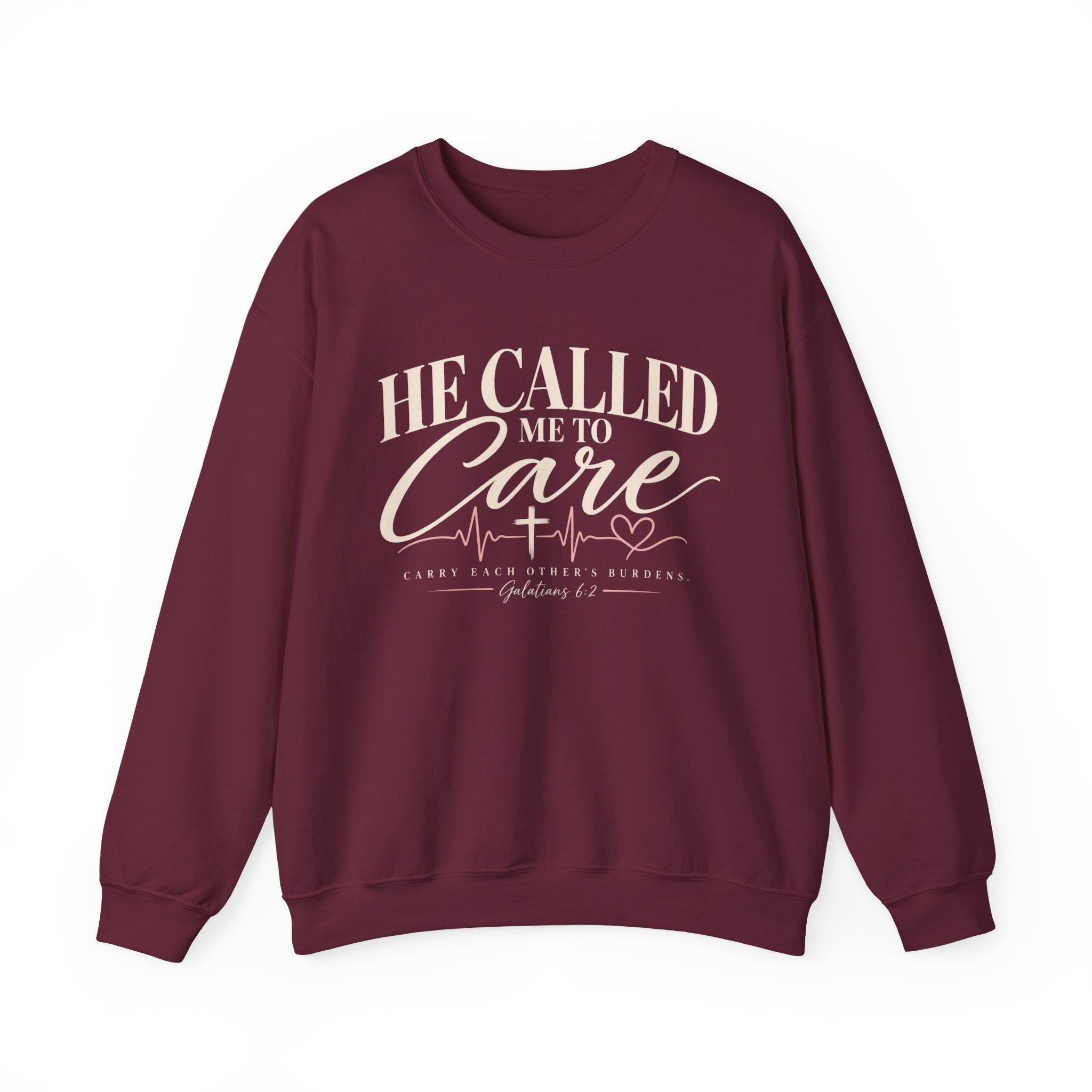 He Called Me to Care Sweatshirt — Christian Nurse Healthcare Crewneck