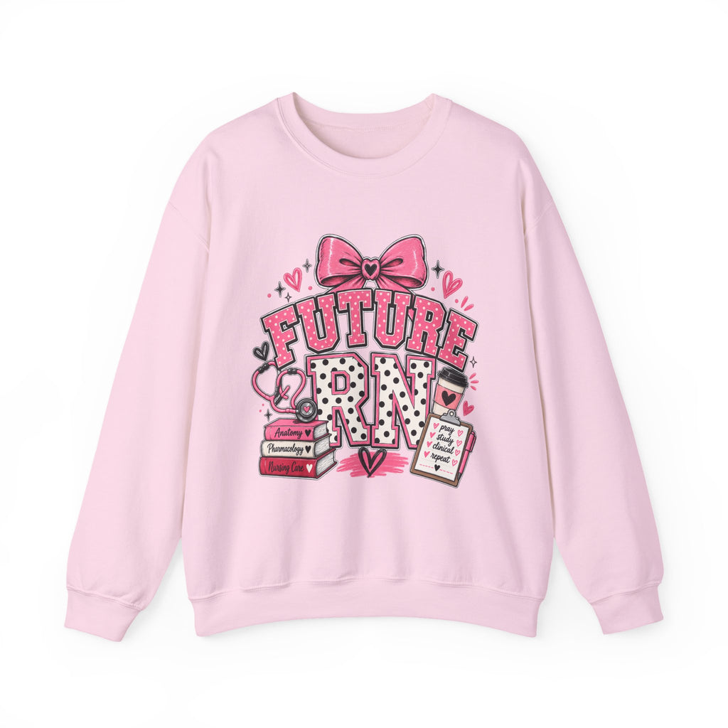 Future RN Sweatshirt — Cute Pink Nursing Student Crewneck