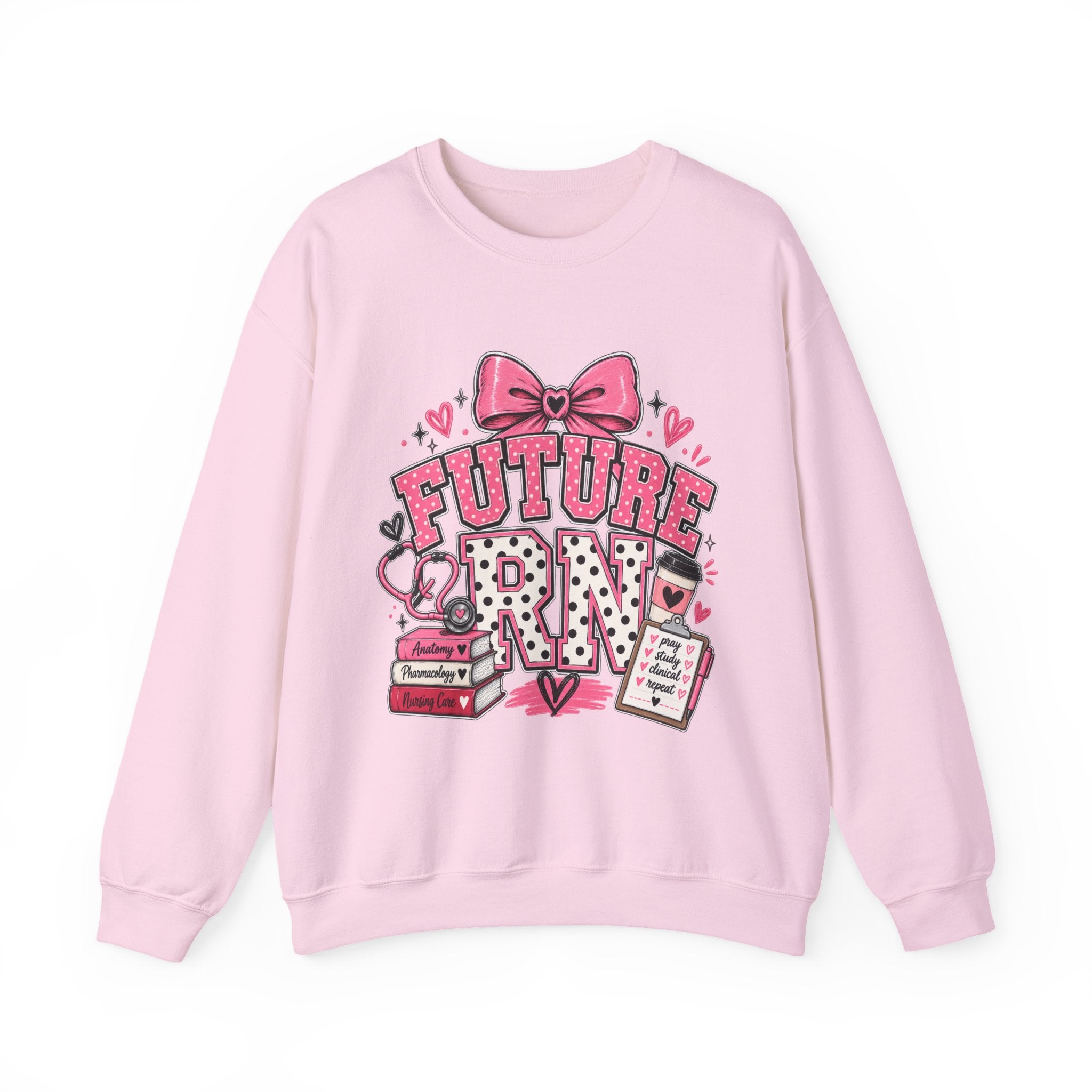 Future RN Sweatshirt — Cute Pink Nursing Student Crewneck