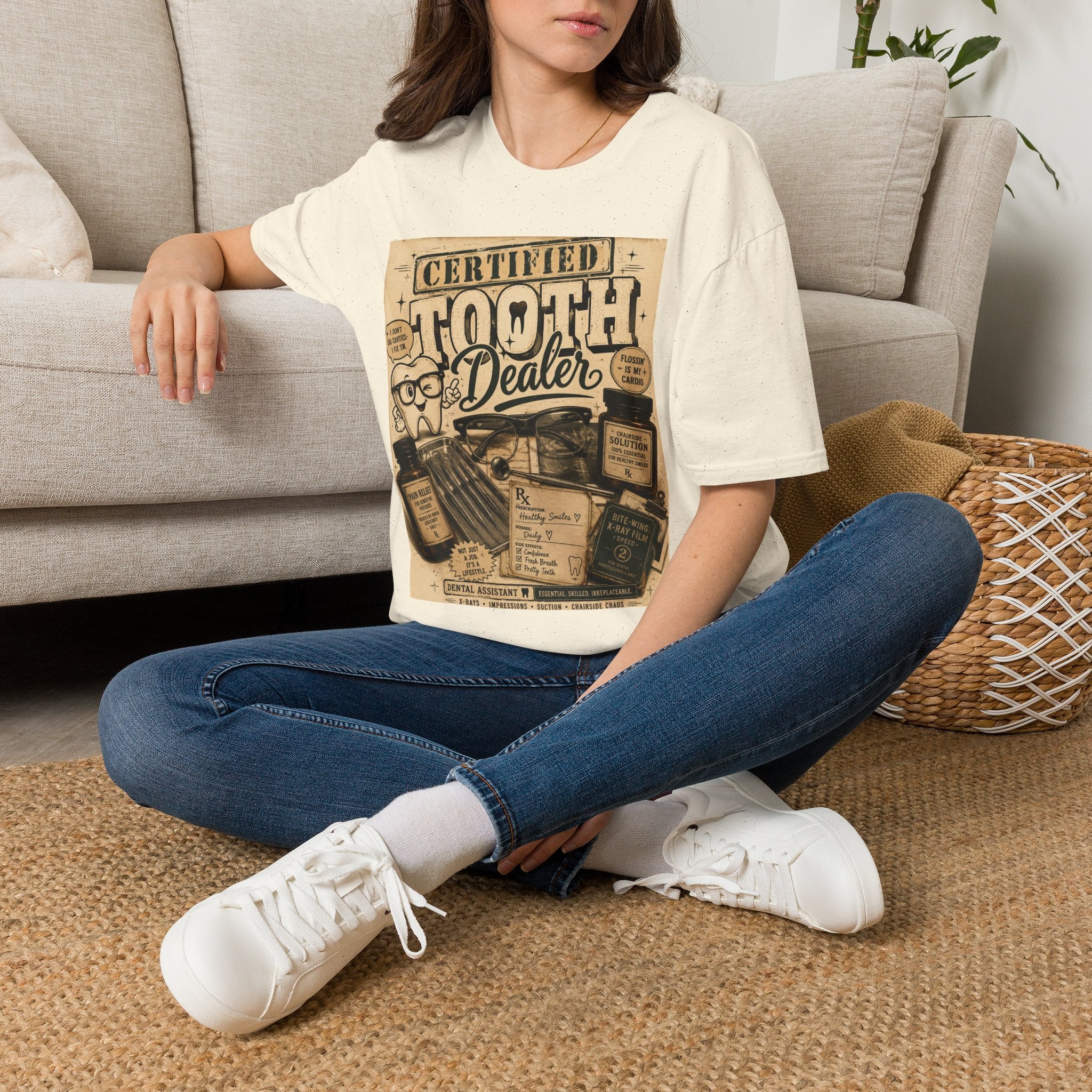 Certified Tooth Dealer T-Shirt — Funny Dental Hygienist Dentist Gift