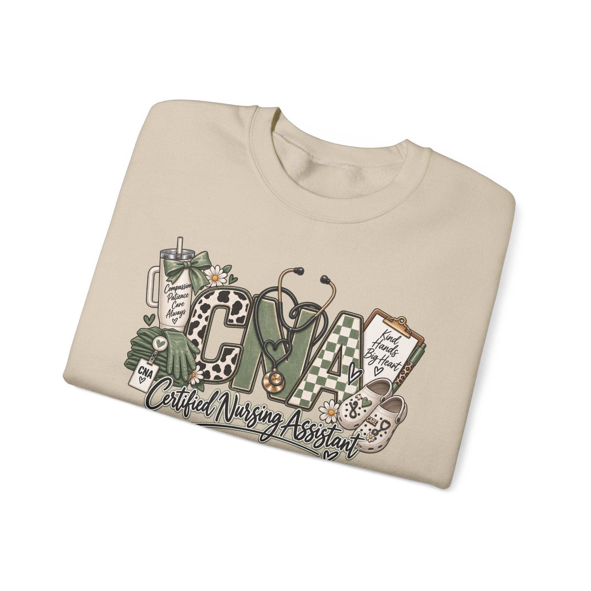 Certified Nurse Assistant Crewneck Sweatshirt — "Certified Nursing Assistant" Graphic Pullover
