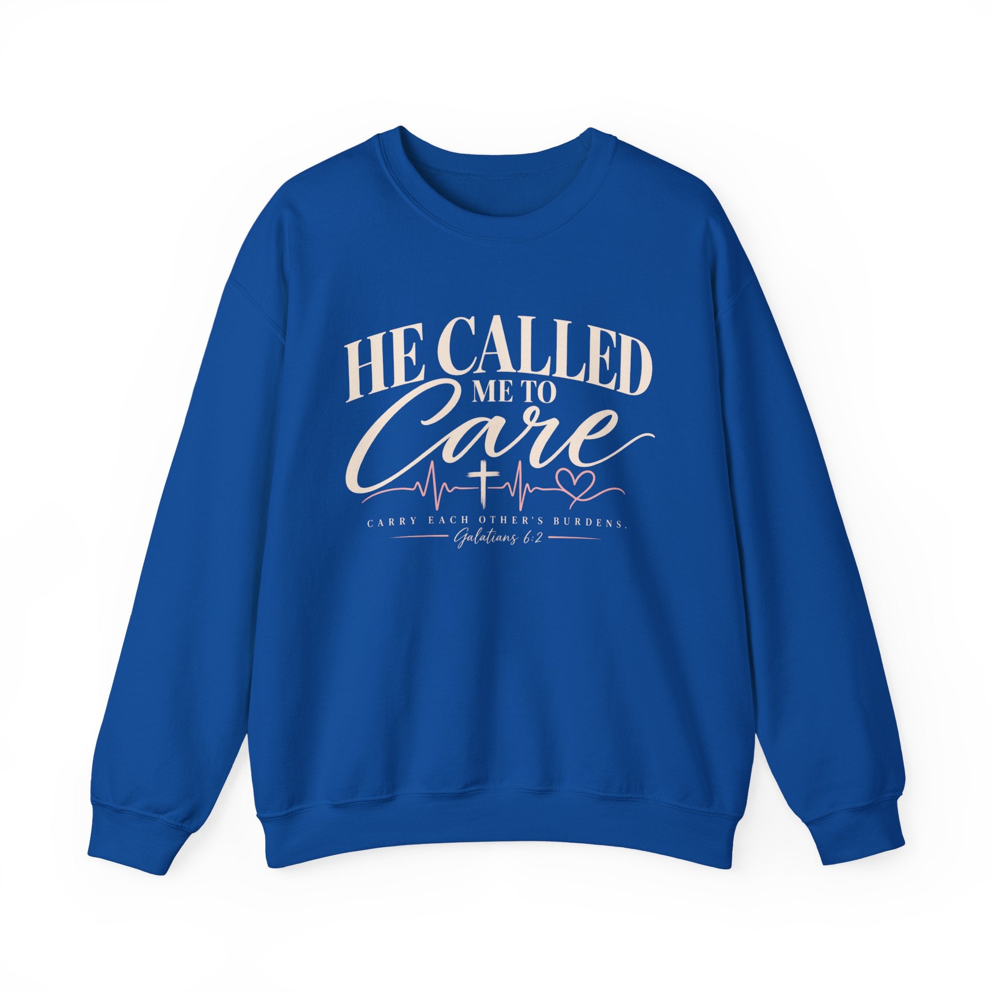He Called Me to Care Sweatshirt — Christian Nurse Healthcare Crewneck