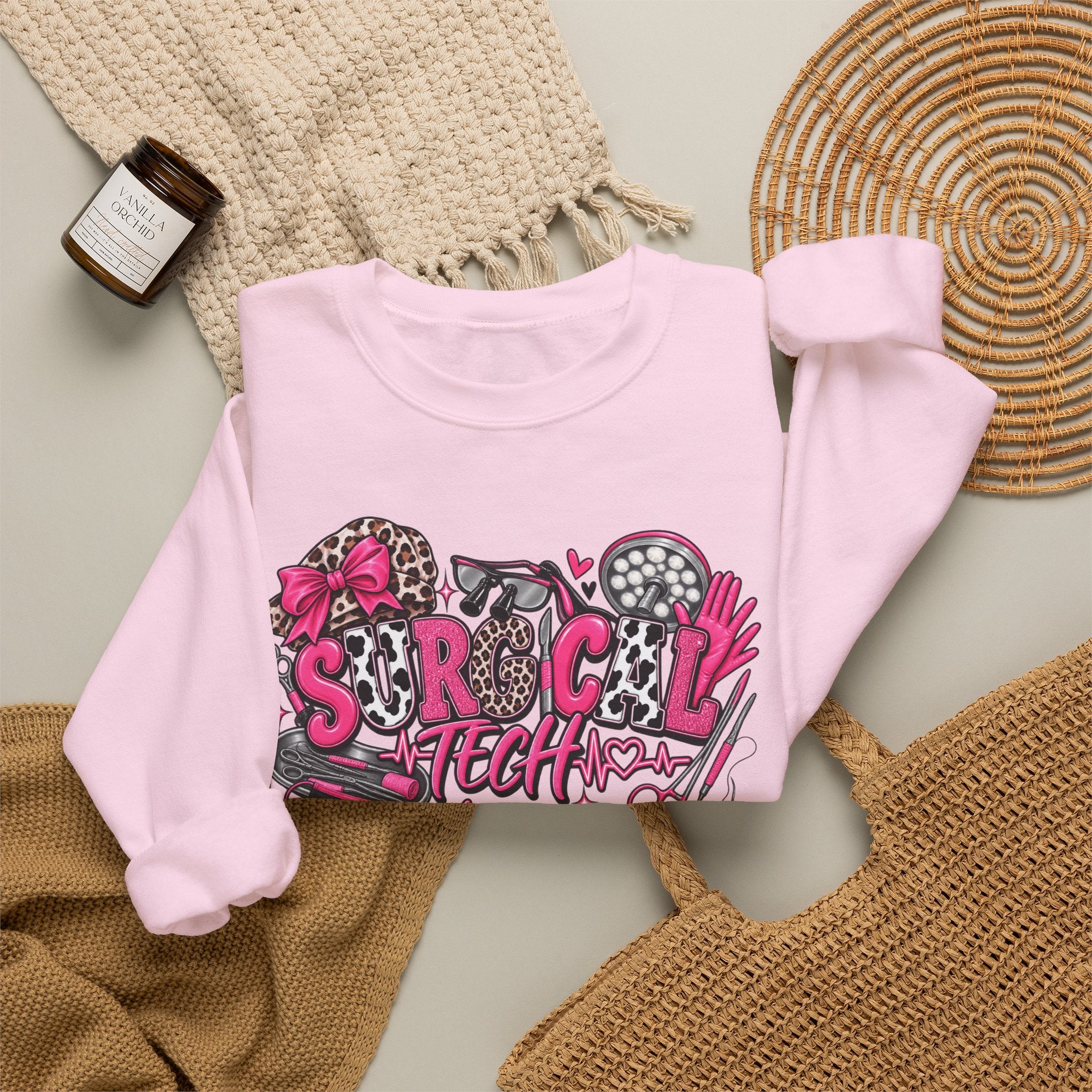 Cheetah Surgical tech Crewneck Sweatshirt —