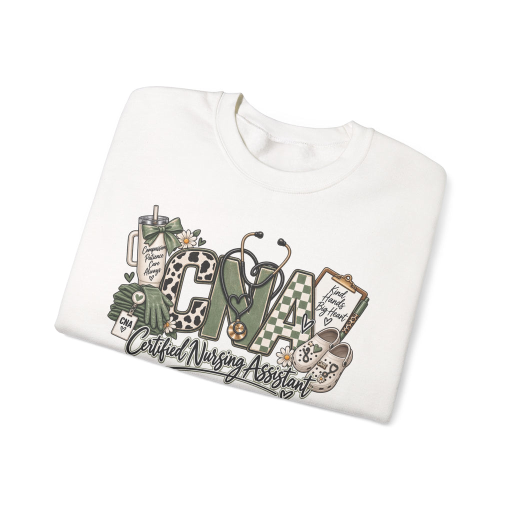 Certified Nurse Assistant Crewneck Sweatshirt — "Certified Nursing Assistant" Graphic Pullover