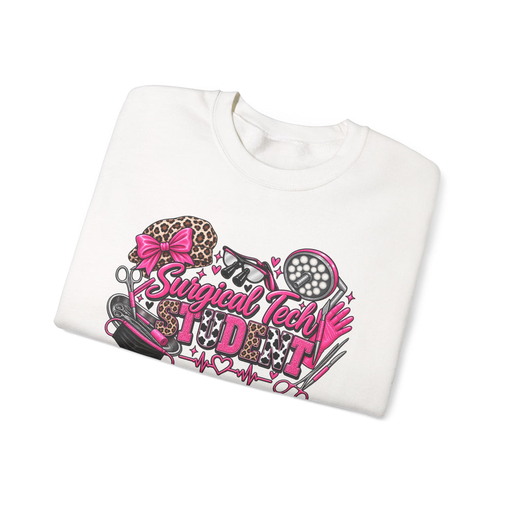 Surgical Tech Student cheetah Crewneck Sweatshirt