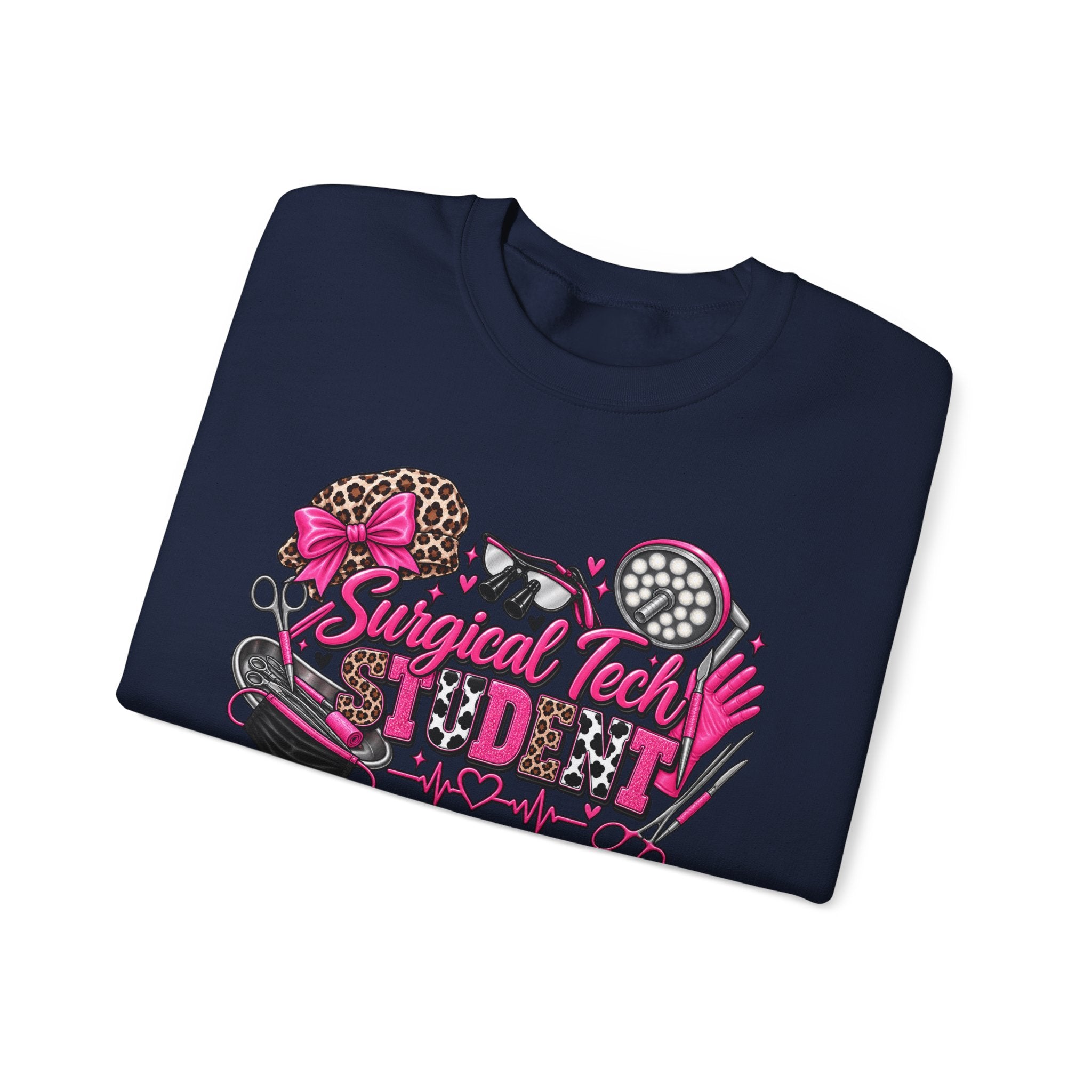Surgical Tech Student cheetah Crewneck Sweatshirt