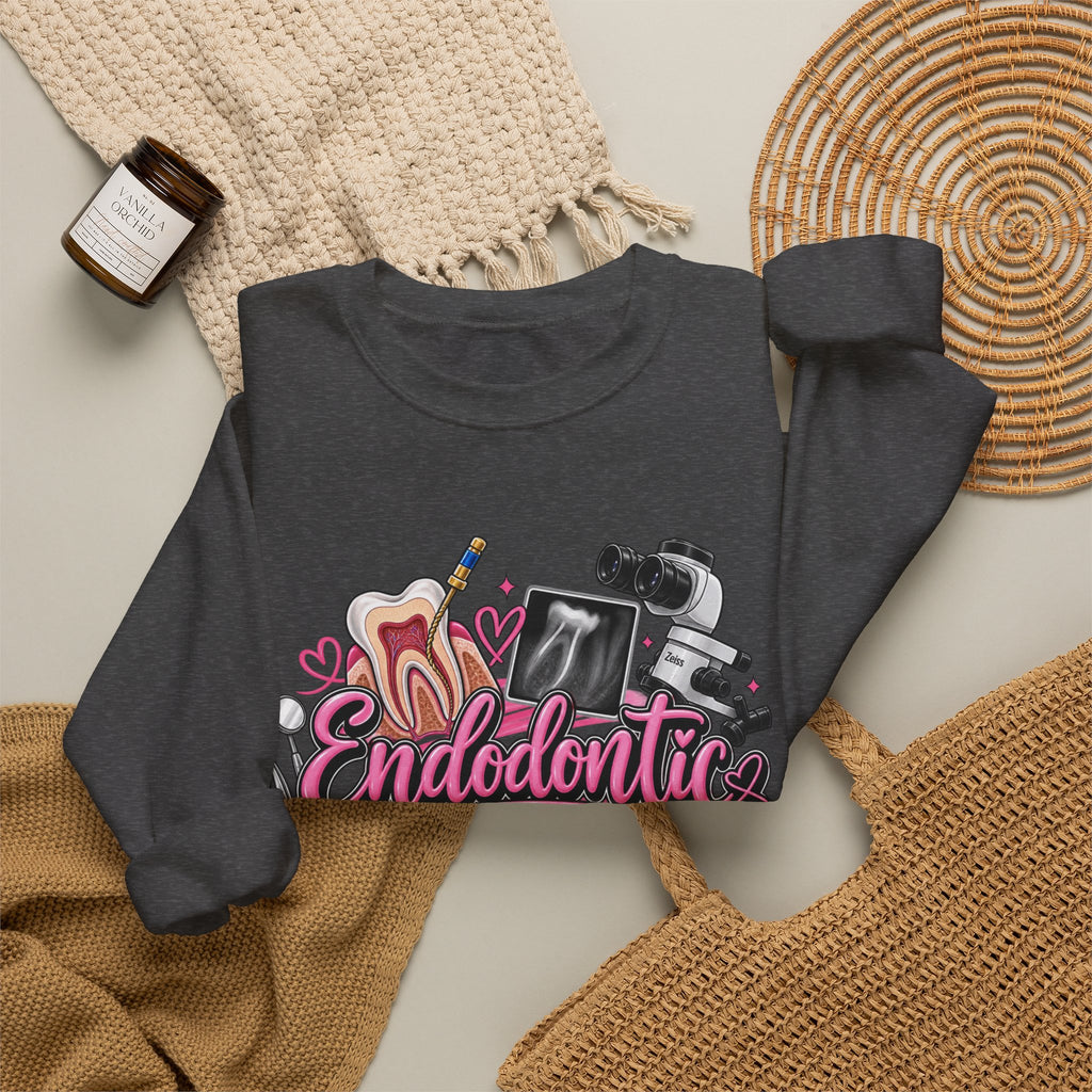 Endodontic Assistant Sweatshirt – Dental Team Crewneck, Cute Dental Tools Design