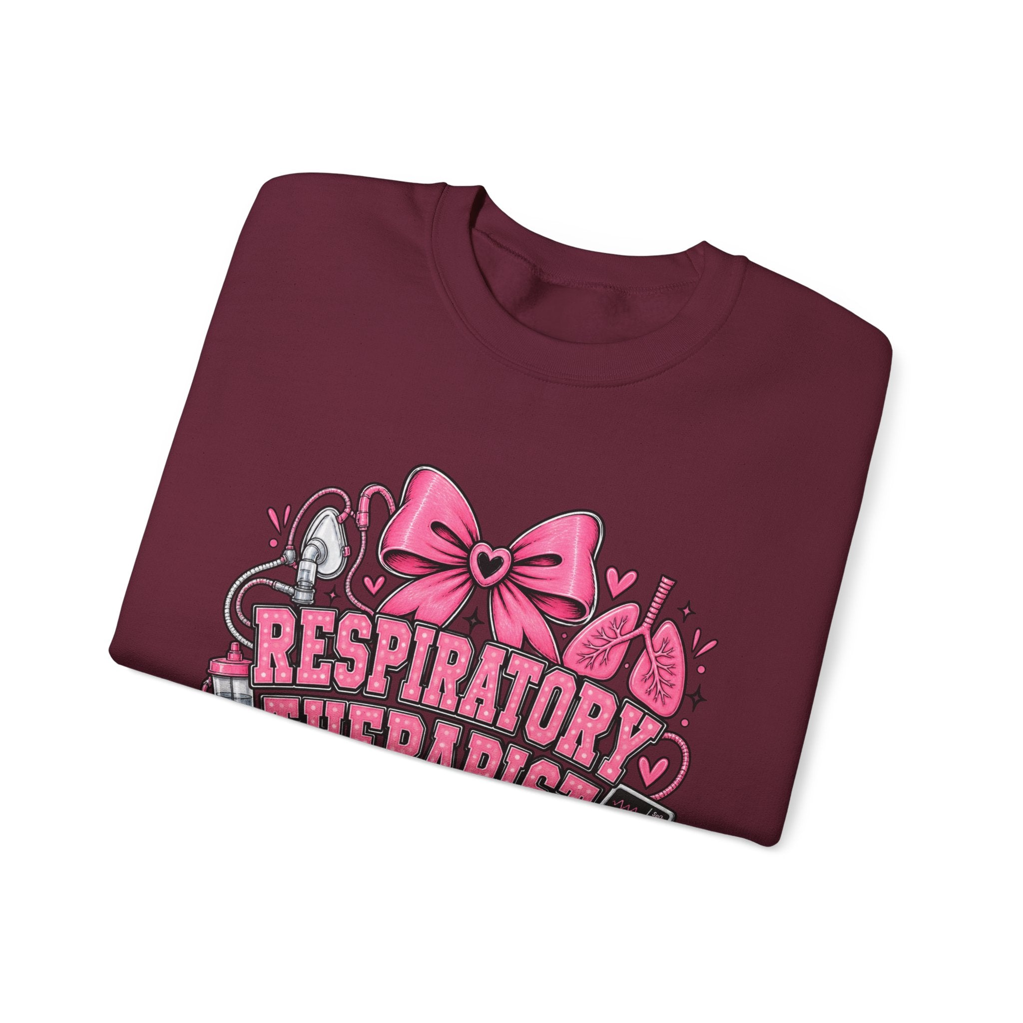 Respiratory Therapist Student Crewneck Sweatshirt — Pink Medical School Gift