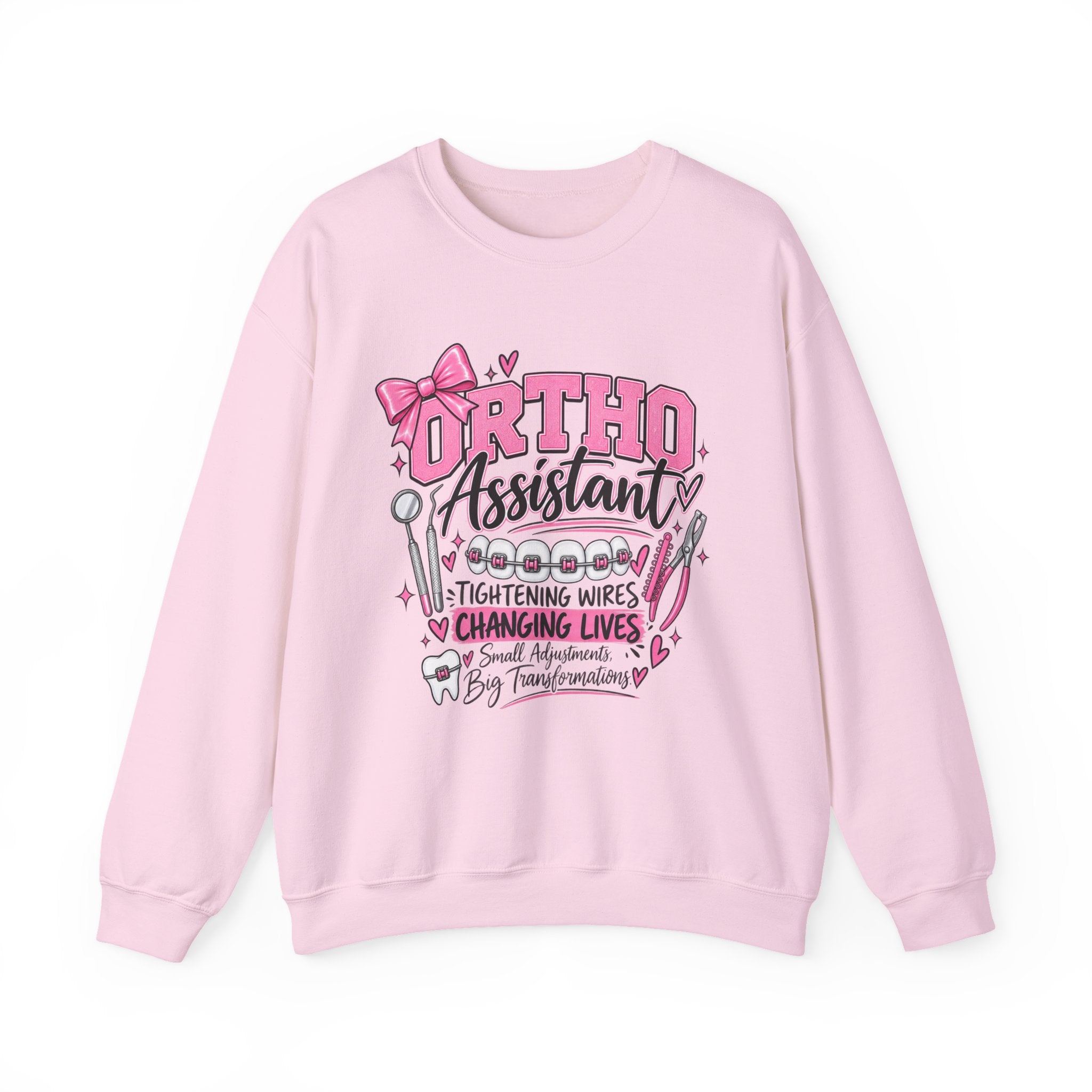 Ortho Assistant Sweatshirt — "Tightening Wires, Changing Lives" Crewneck for Orthodontic Assistants