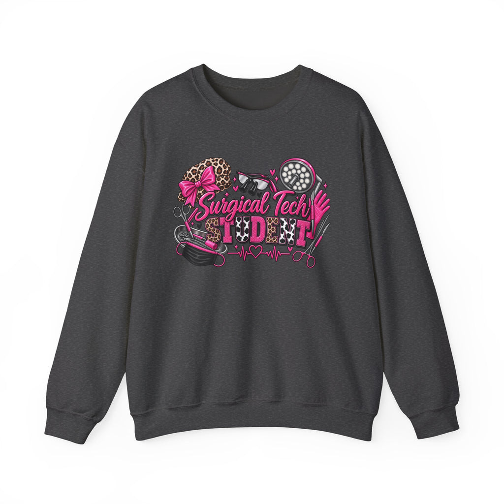 Surgical Tech Student cheetah Crewneck Sweatshirt