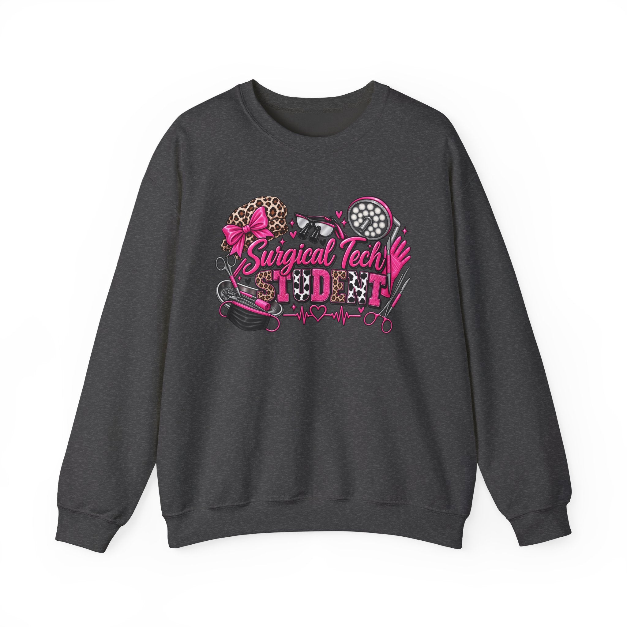 Surgical Tech Student cheetah Crewneck Sweatshirt