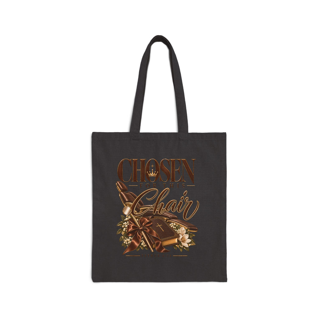 Tote Bag — "Chosen for This Chair" Vintage Floral Canvas Tote