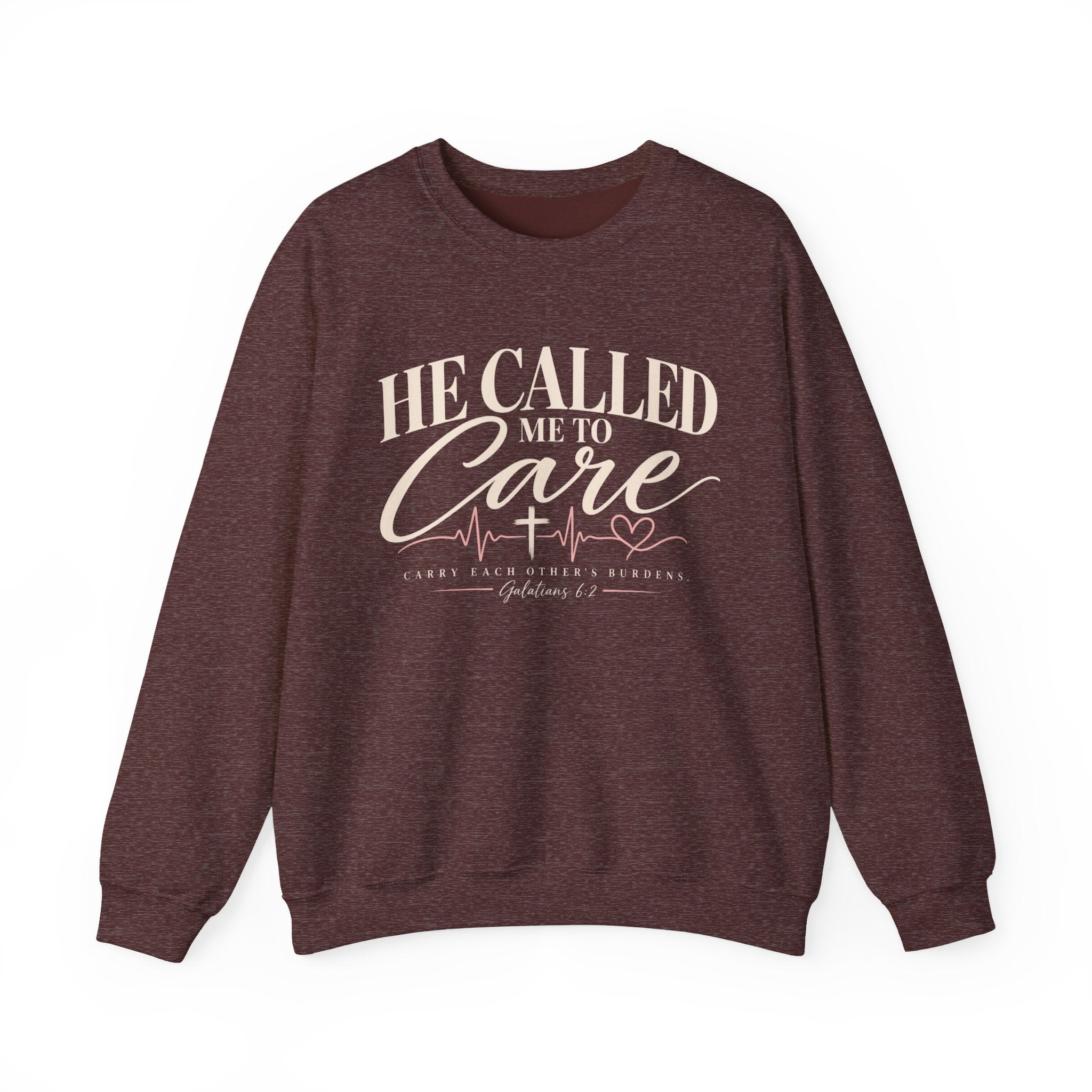 He Called Me to Care Sweatshirt — Christian Nurse Healthcare Crewneck