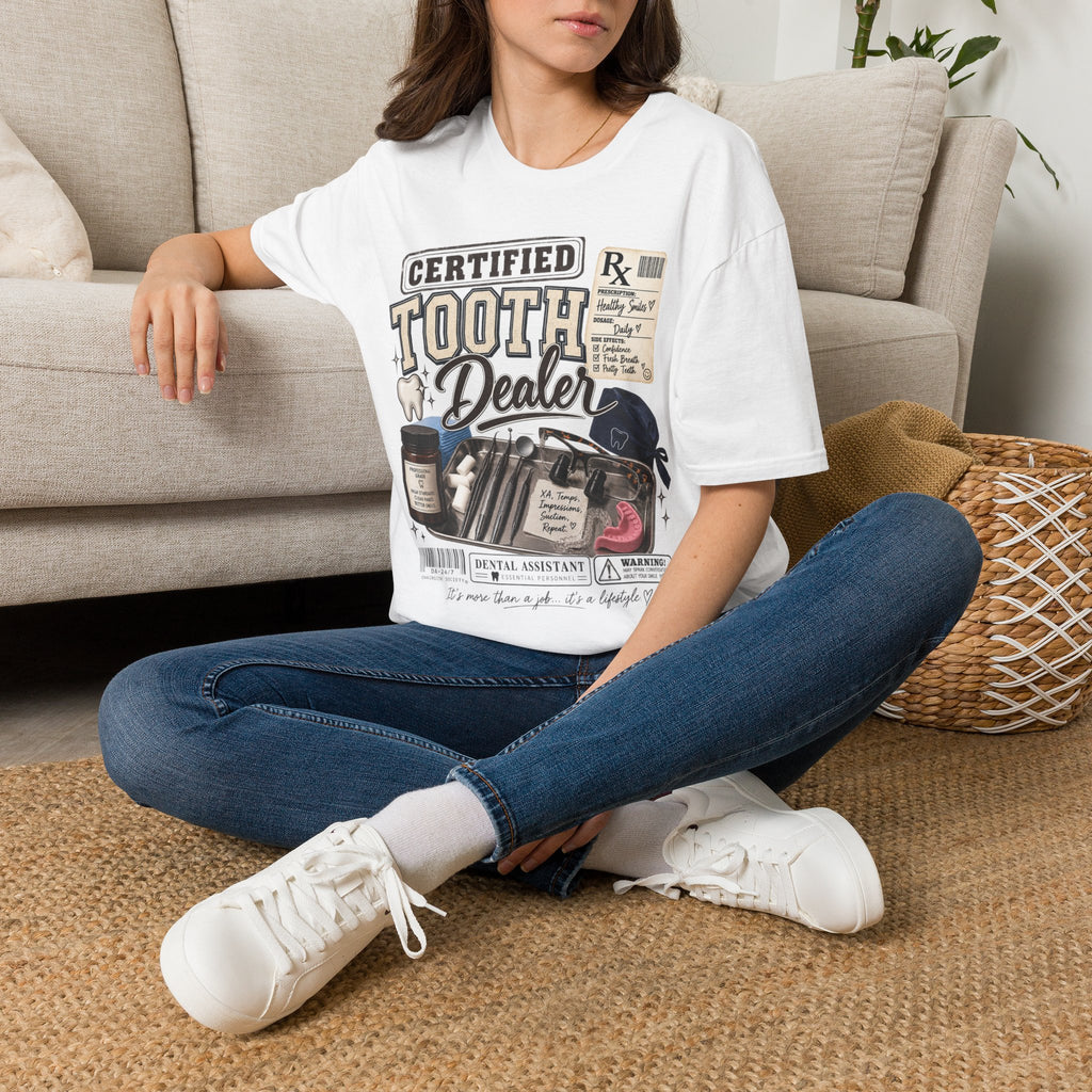 Certified Tooth Dealer T-Shirt — Funny Dental Hygienist/Assistant Tee