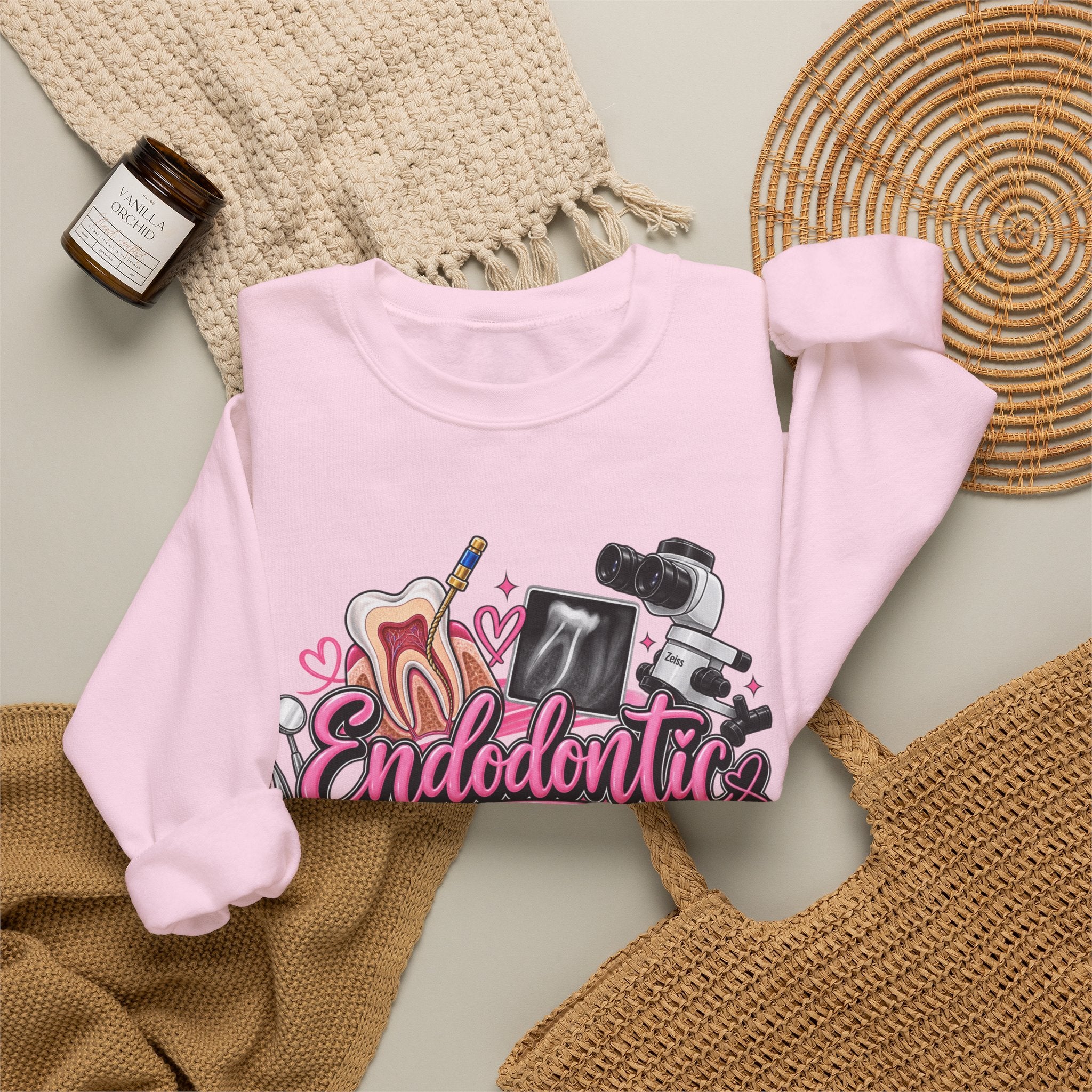 Endodontic Assistant Sweatshirt – Dental Team Crewneck, Cute Dental Tools Design