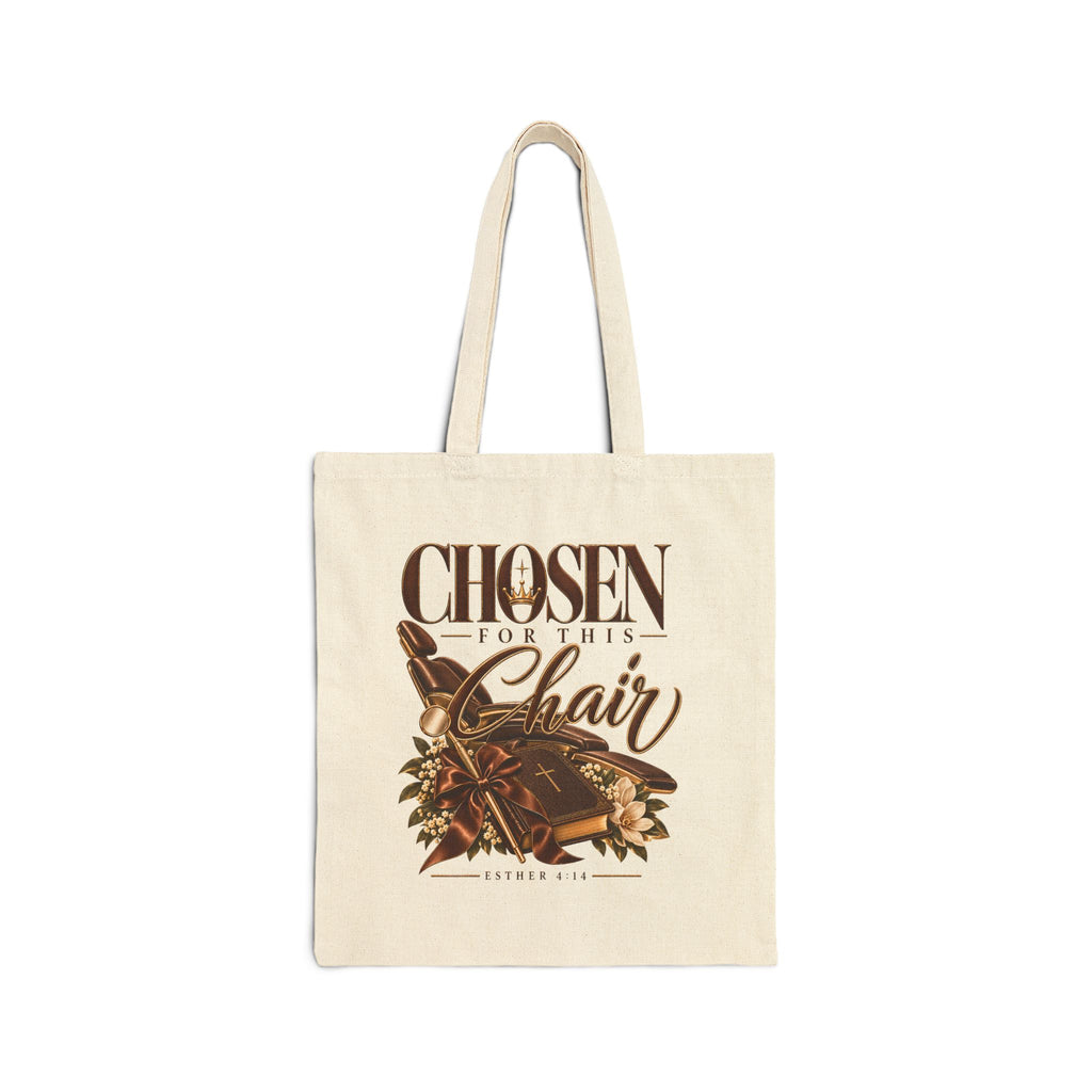 Tote Bag — "Chosen for This Chair" Vintage Floral Canvas Tote