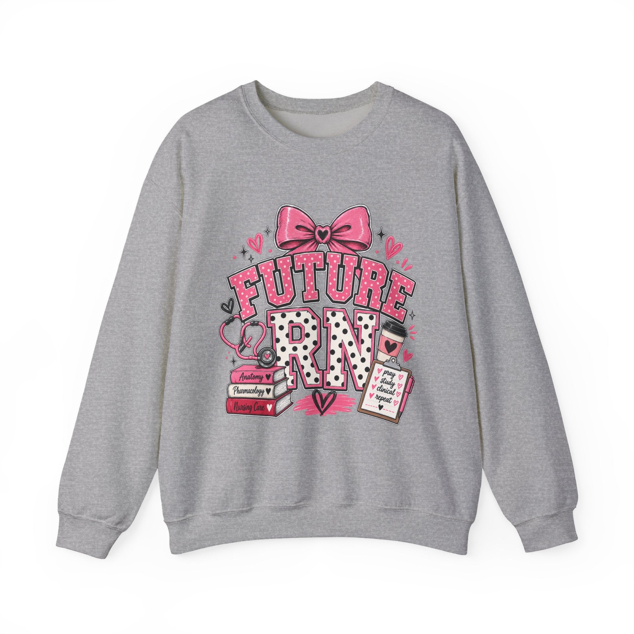 Future RN Sweatshirt — Cute Pink Nursing Student Crewneck