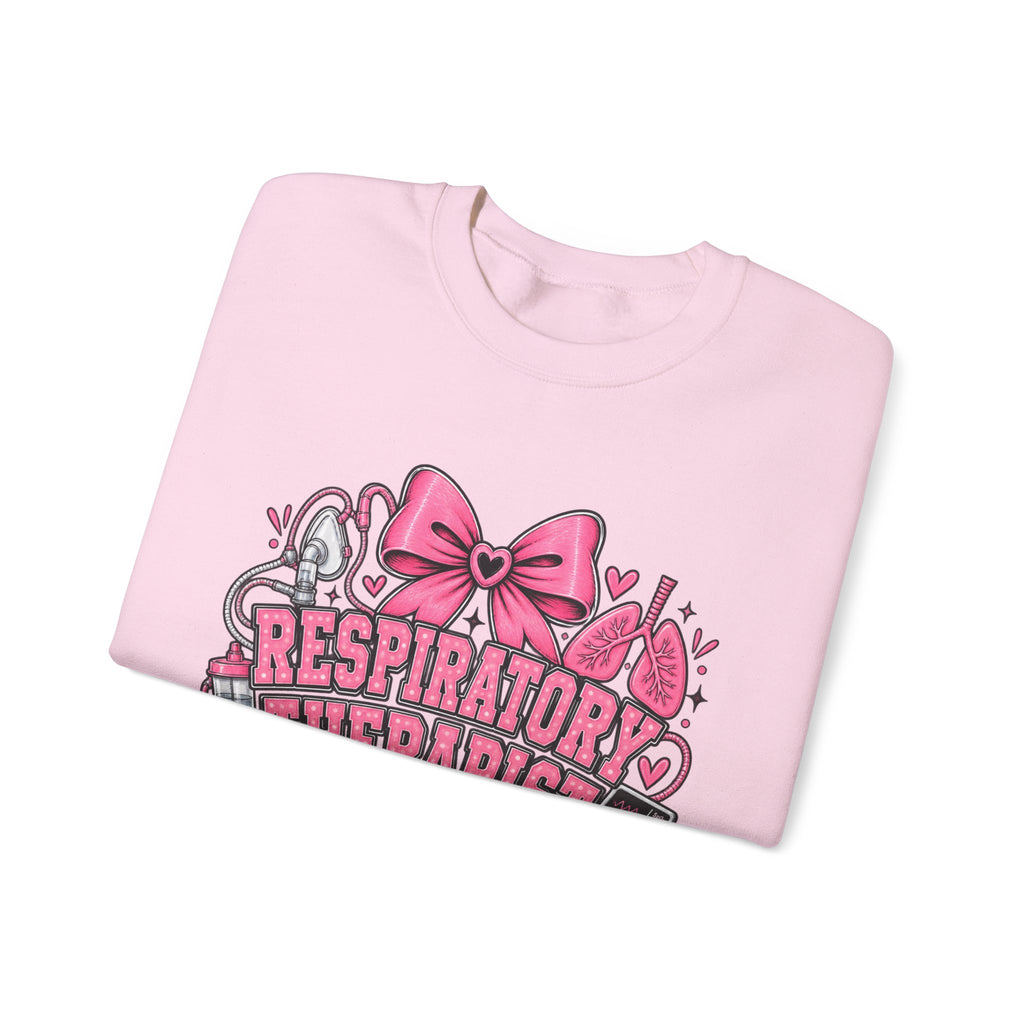 Respiratory Therapist Student Crewneck Sweatshirt — Pink Medical School Gift