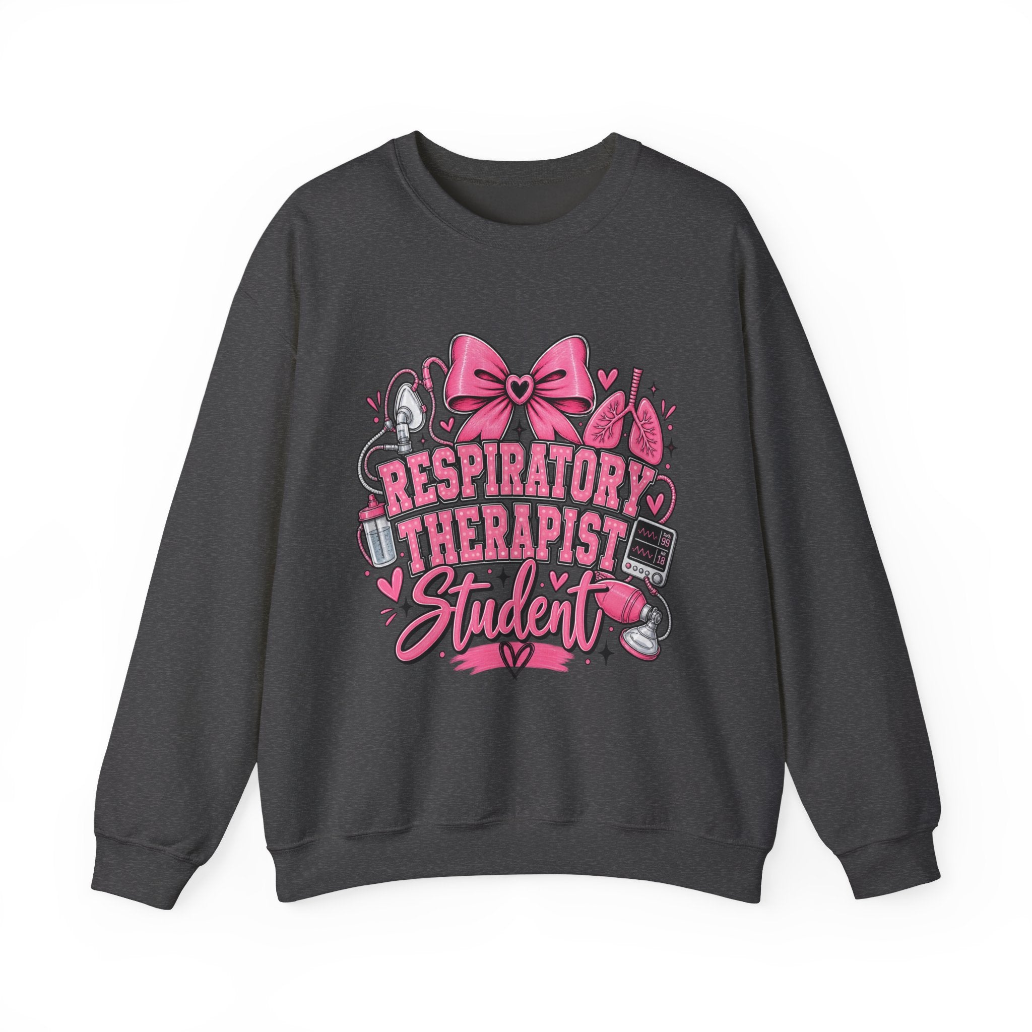 Respiratory Therapist Student Crewneck Sweatshirt — Pink Medical School Gift