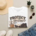 T-Shirt — "Protect Your Peace & Your Enamel" Graphic Tee (Self-Care, Dental Humor)