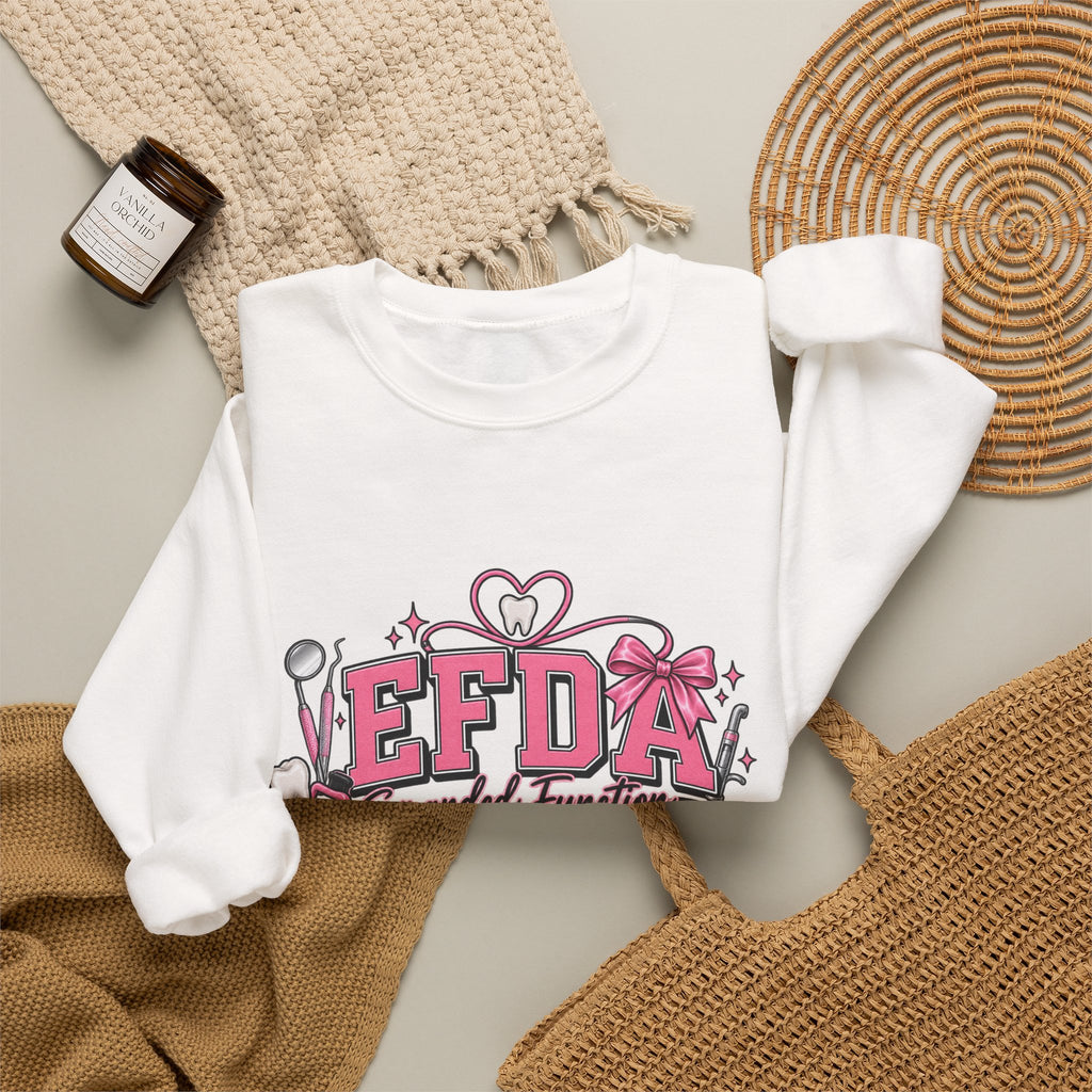 EFDA Dental Assistant Crewneck Sweatshirt — Expanded Function Dental Assistant Graphic Sweatshirt
