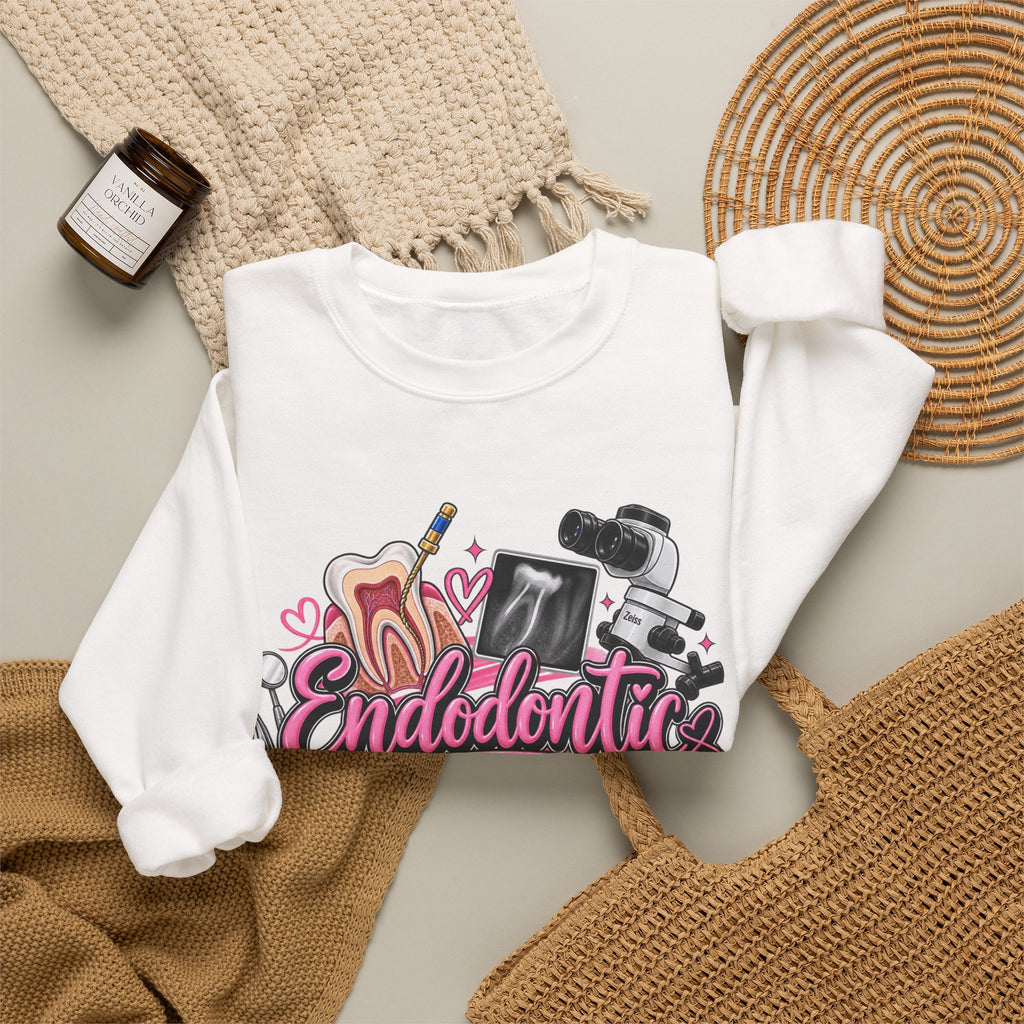 Endodontic Assistant Sweatshirt – Dental Team Crewneck, Cute Dental Tools Design